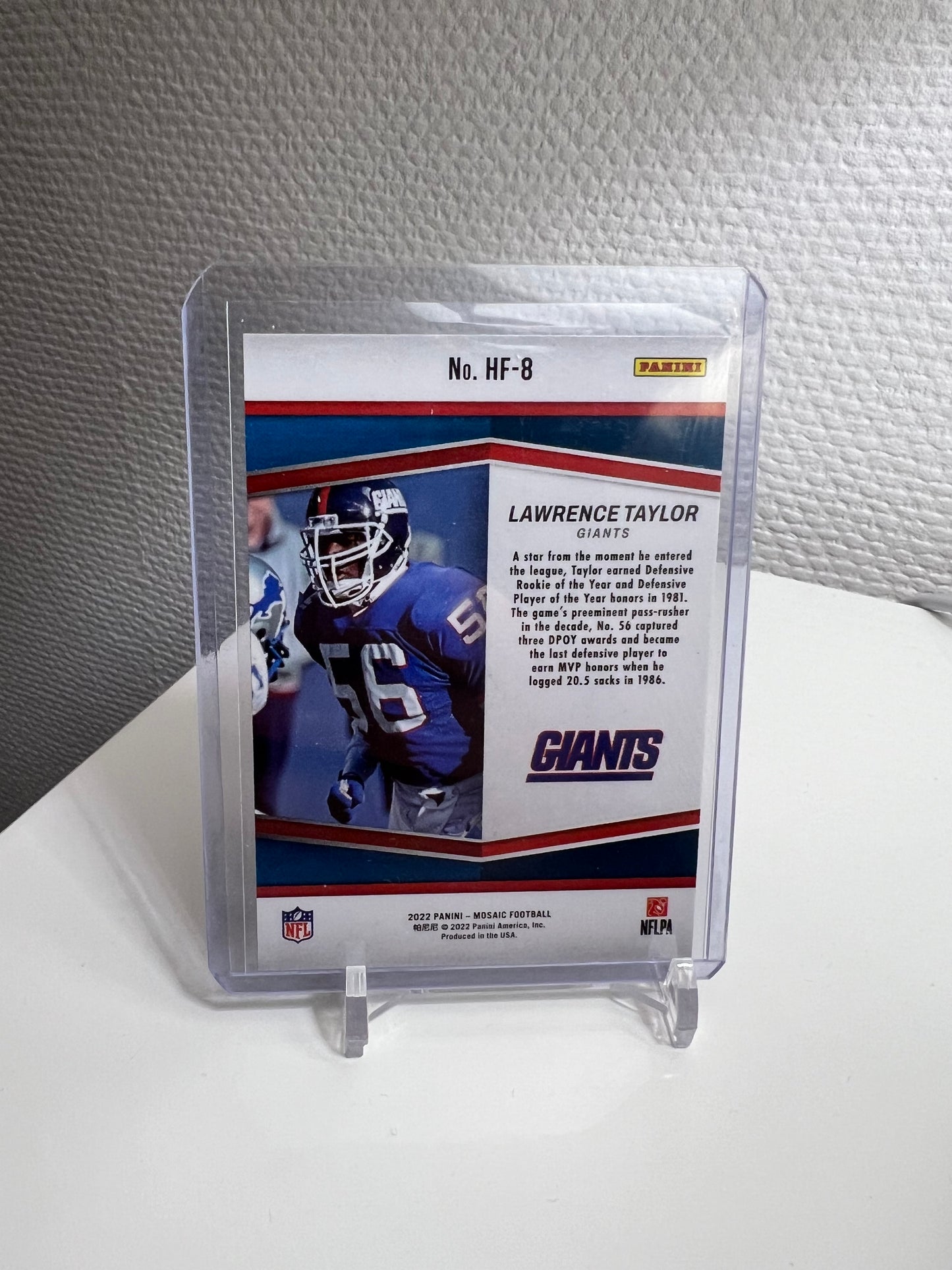 Mosaic 22 - Lawrence Taylor Holofame - New York Giants #HF-8