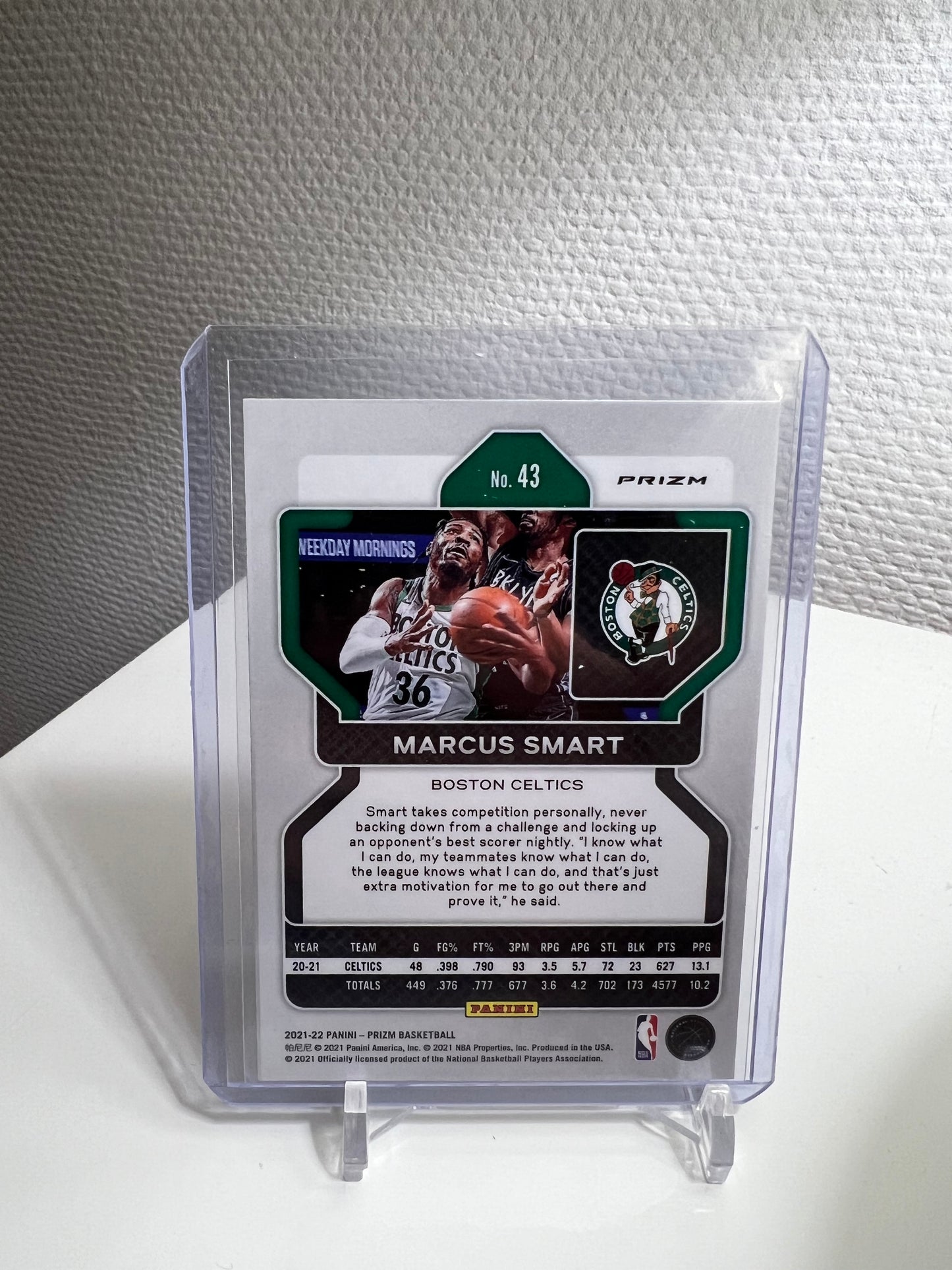 Prizm 21-22 - Marcus Smart Green Prizm - Boston Celtics