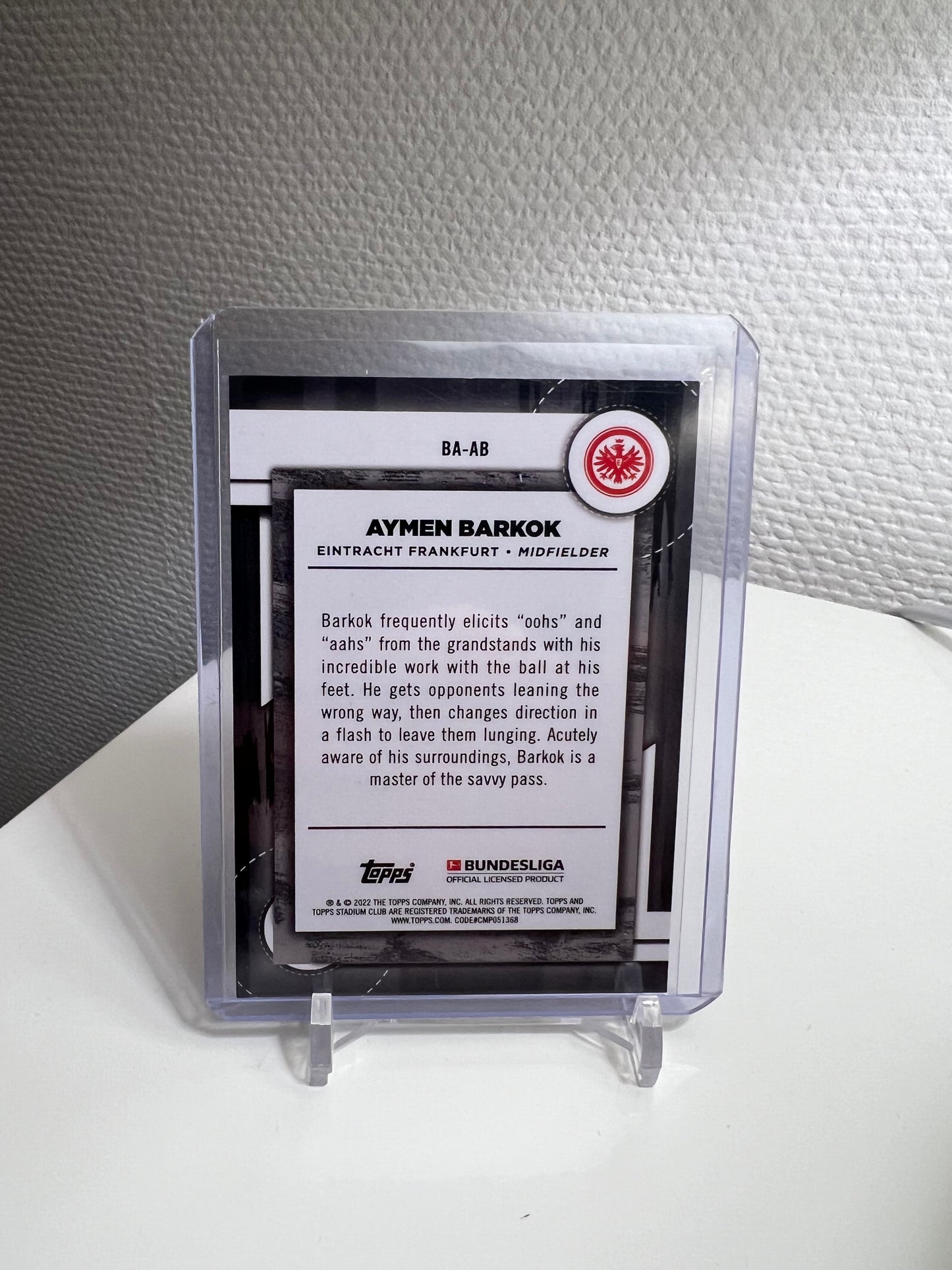 Stadium Club Chrome 21-22 - Aymen Barkok Ball Artists - Eintracht Frankfurt #BA-AB