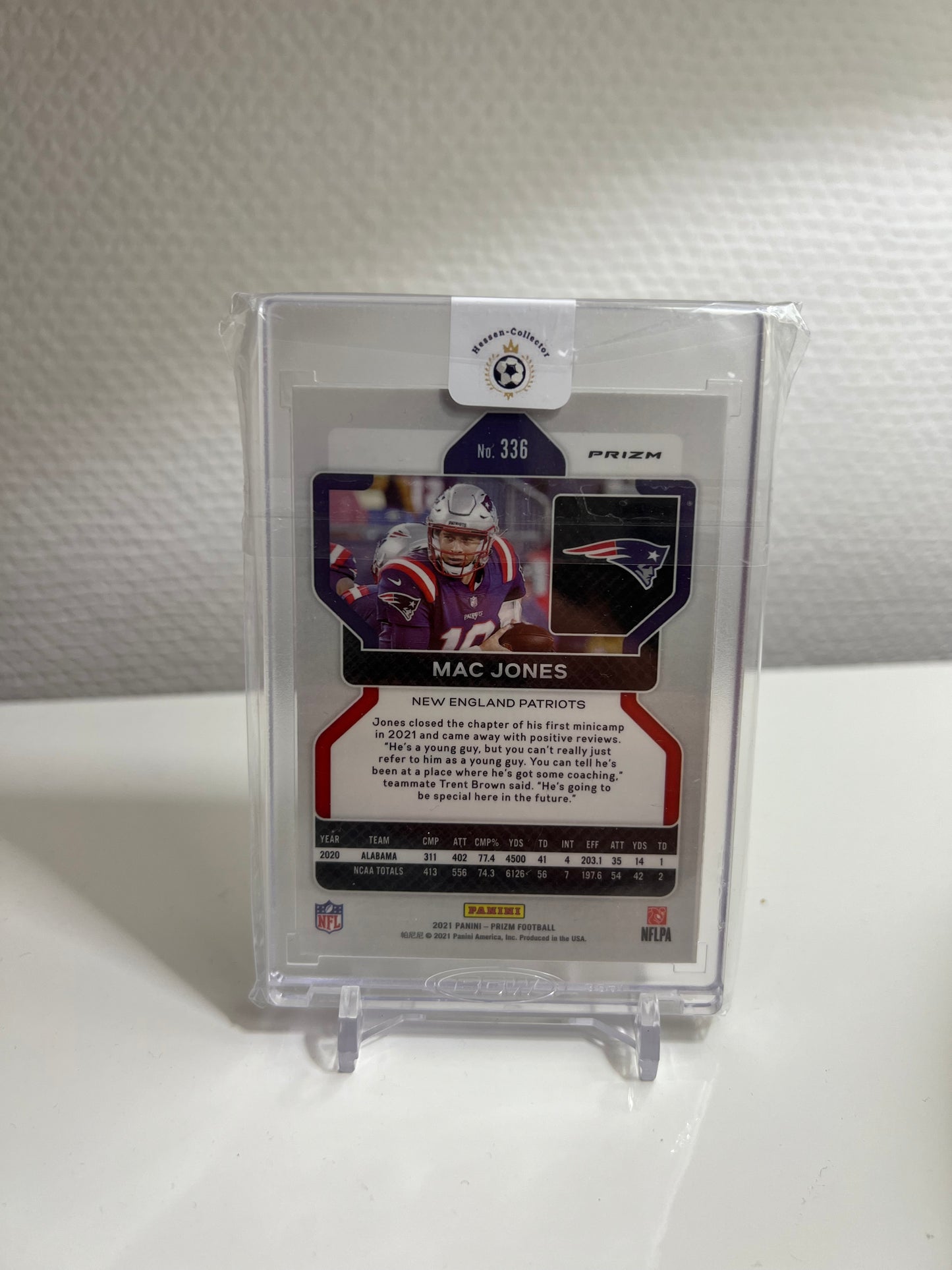 Prizm 21 - Mac Jones RC Card Silver Holo - New England Patriots