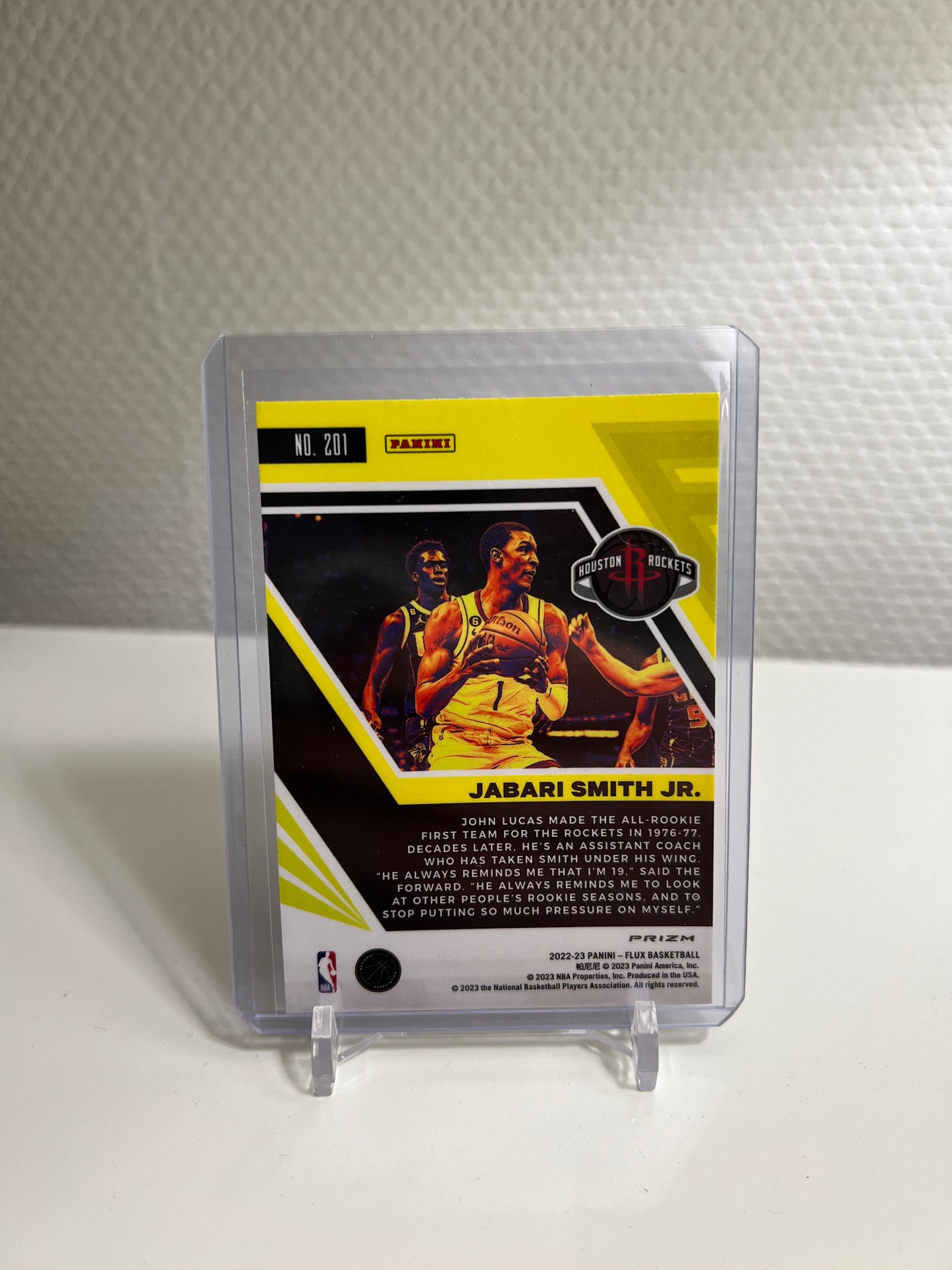 Flux 22-23 - Jabari Smith Jr. Silver Prizm RC Card - Houston Rockets