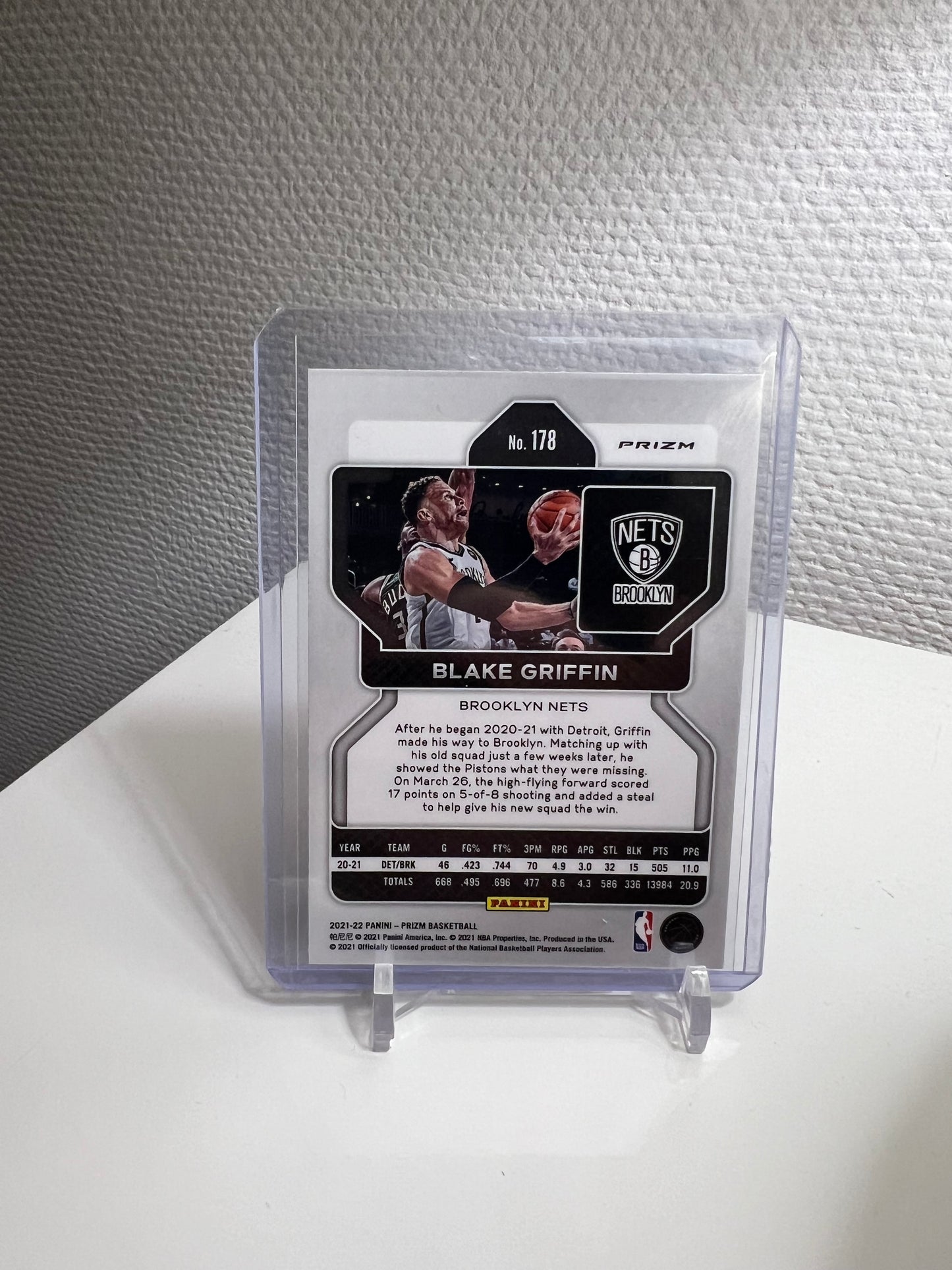 Prizm 21-22 - Blake Griffin 75th Anniversary Prizm - Brooklyn Nets