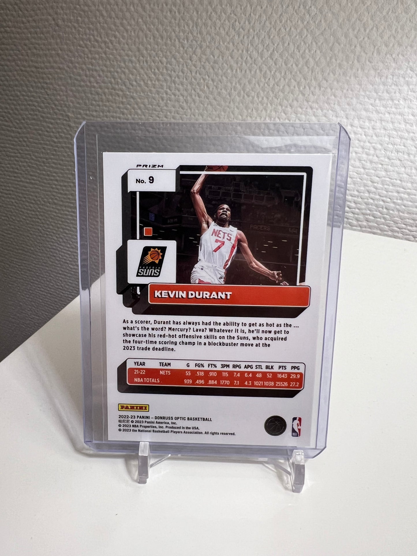 Donruss Optic 22-23 - Kevin Durant Silver Prizm - Phoenix Suns