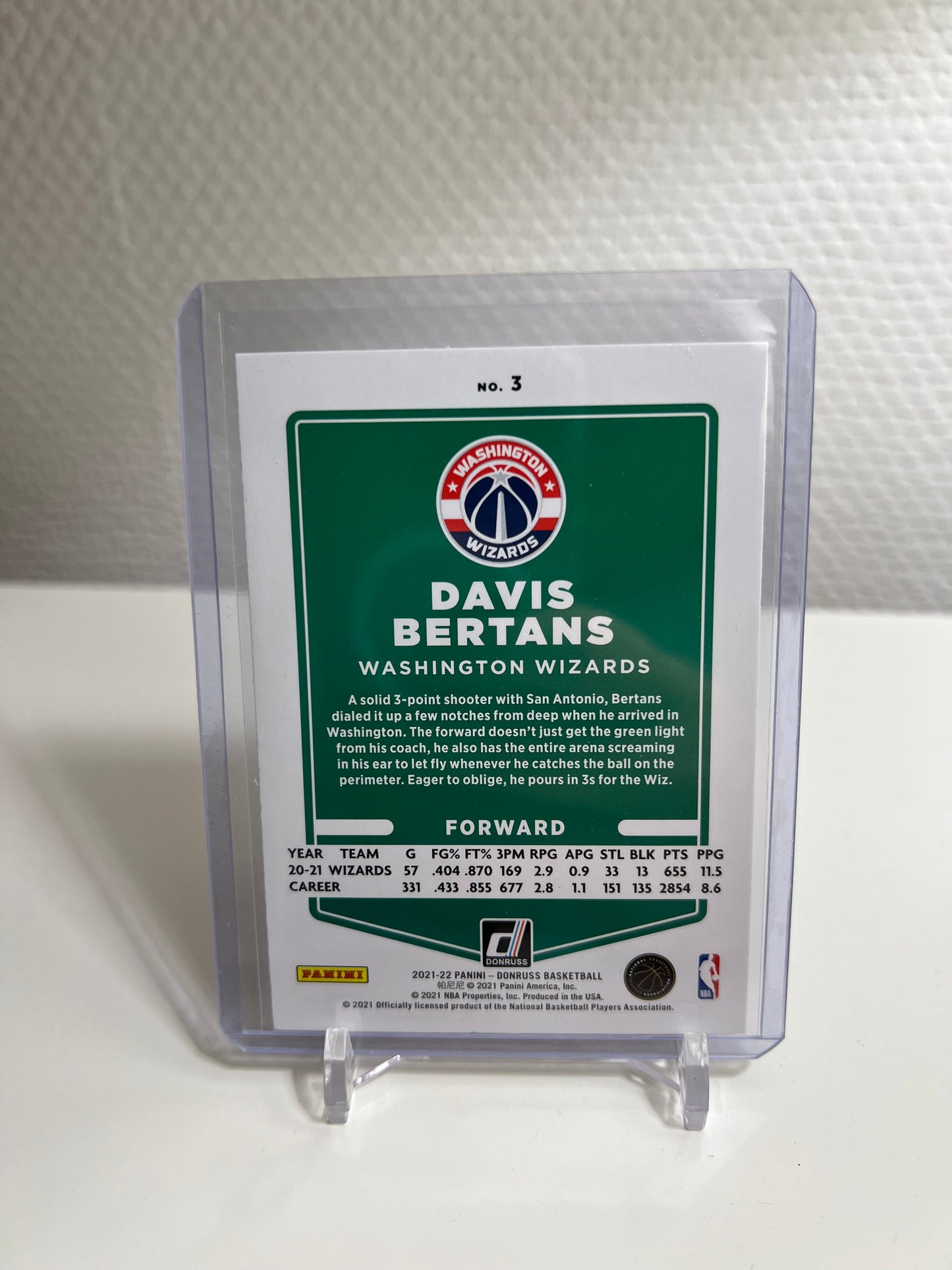 Donruss 21-22 - Davis Bertans Orange Laser - Washington Wizards