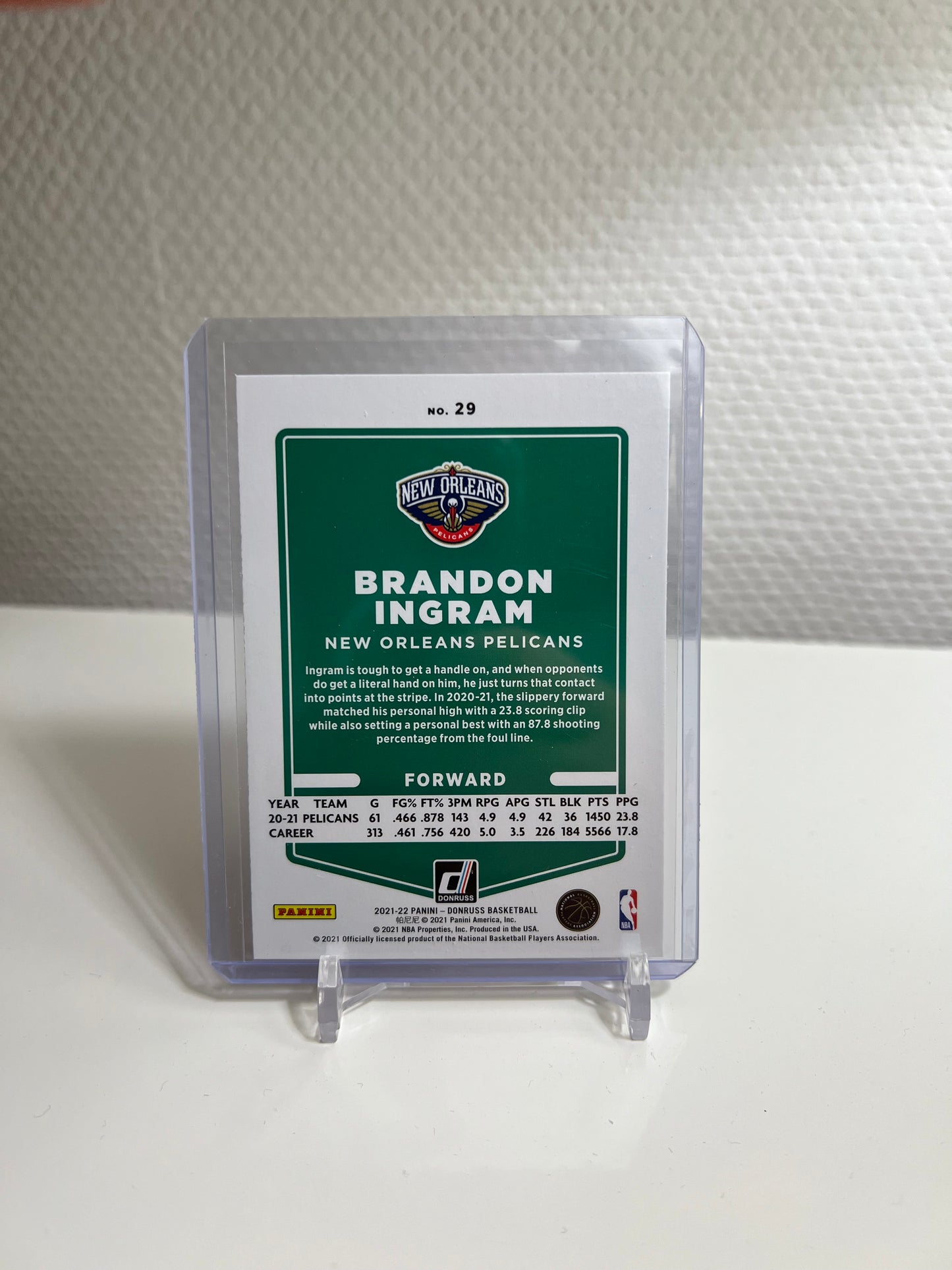Donruss 21-22 - Brandon Ingram Orange Laser - New Orleans Pelicans