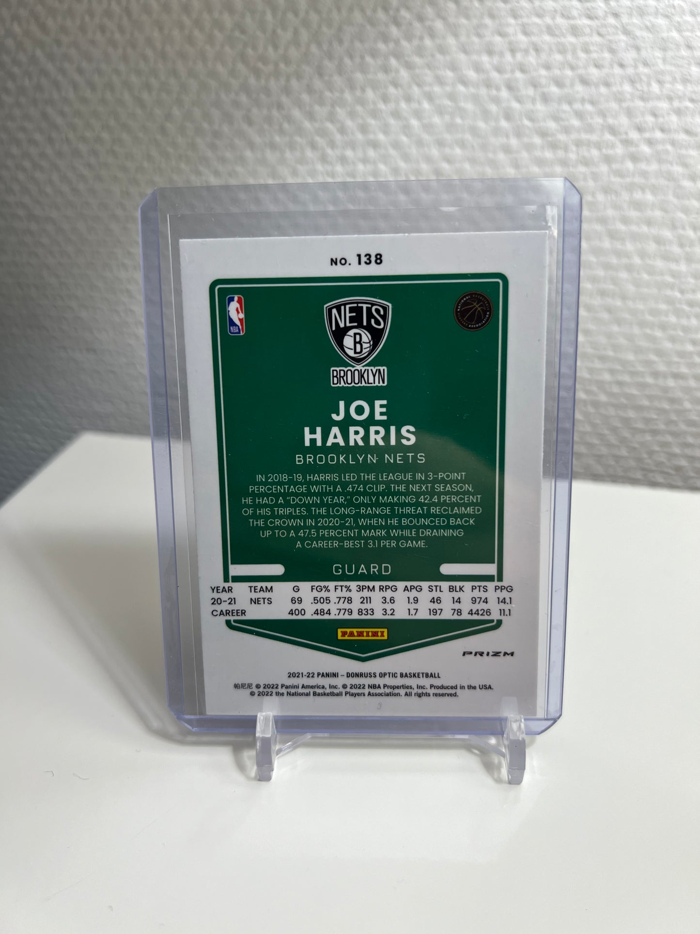 Donruss Optic 21-22 - Joe Harris Silver Prizm - Brooklyn Nets