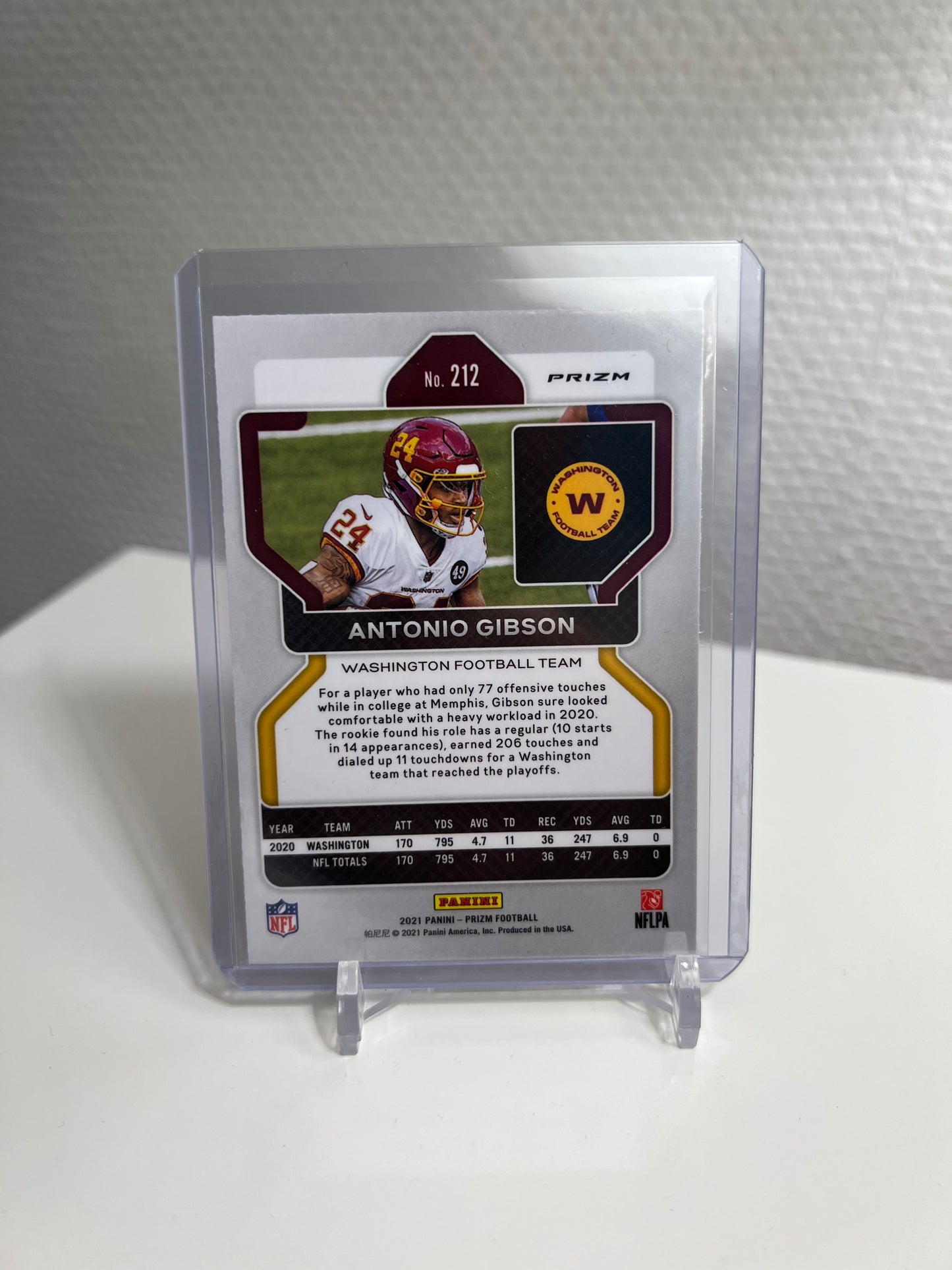 Panini Prizm 21 - Antonio Gibson - Washington Football Team