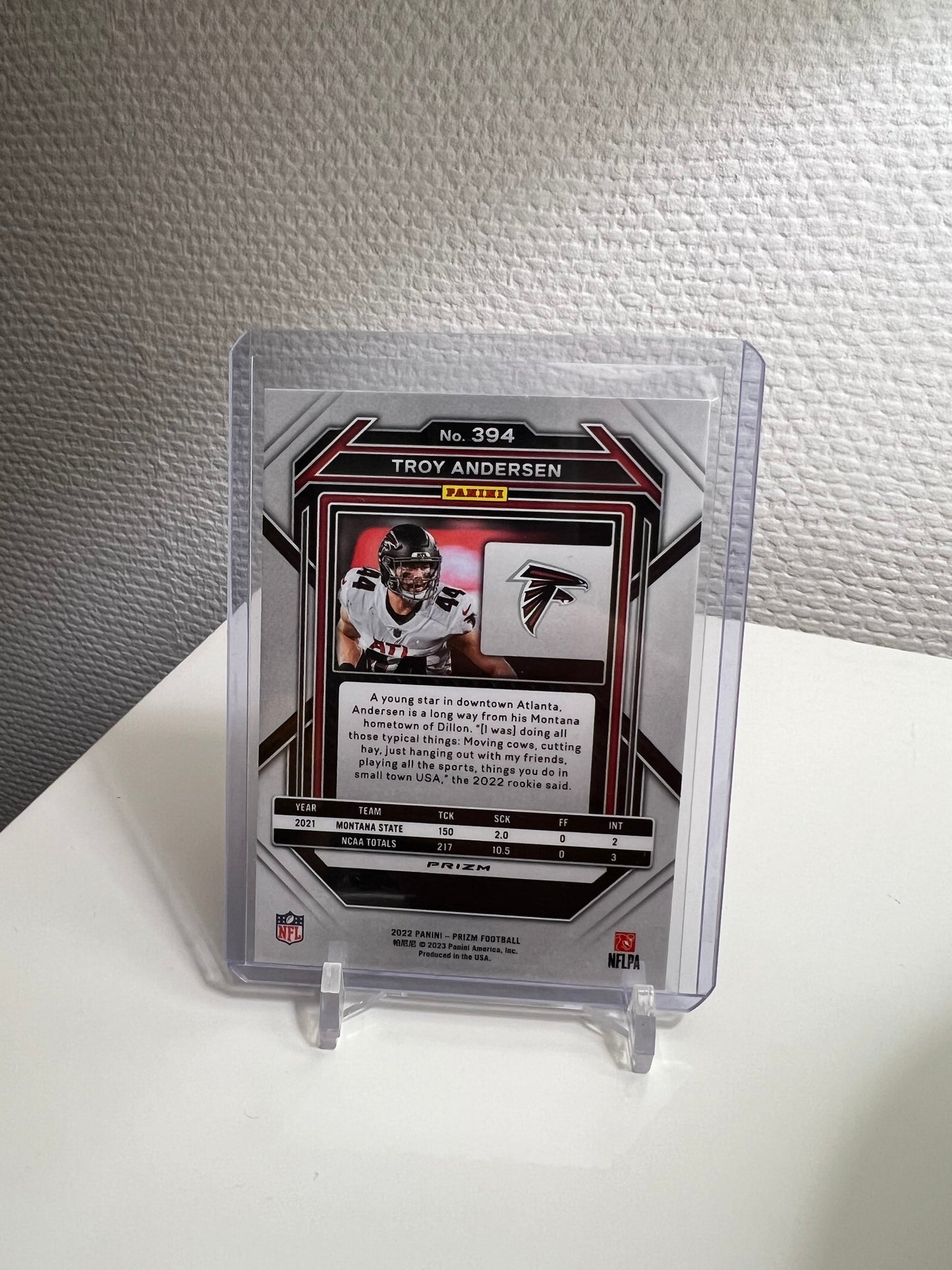 Prizm 22 - Troy Andersen Tri-Color RC-Card - Atlanta Falcons