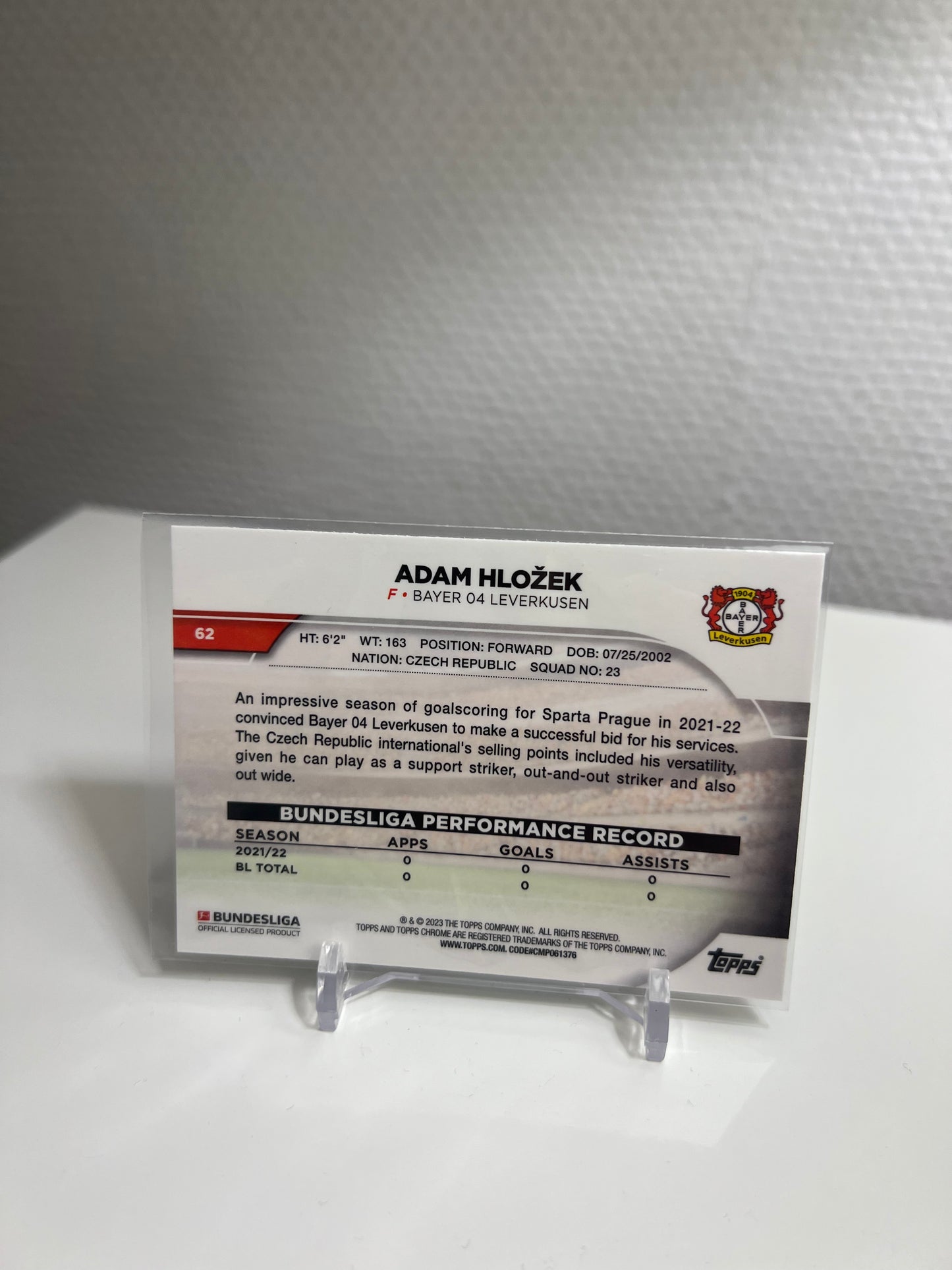 Chrome 22-23 - Adam Hlozek - Bayer 04 Leverkusen