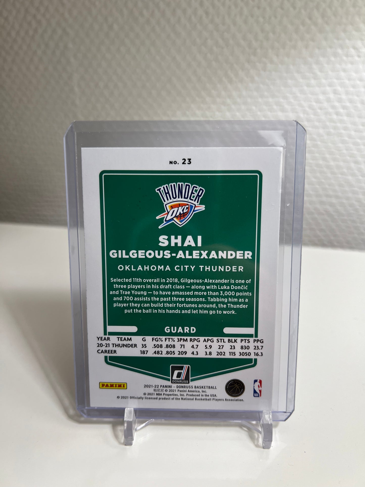 Donruss 21-22 - Shai Gilgeous-Alexander Pink Laser - Oklahoma City Thunder