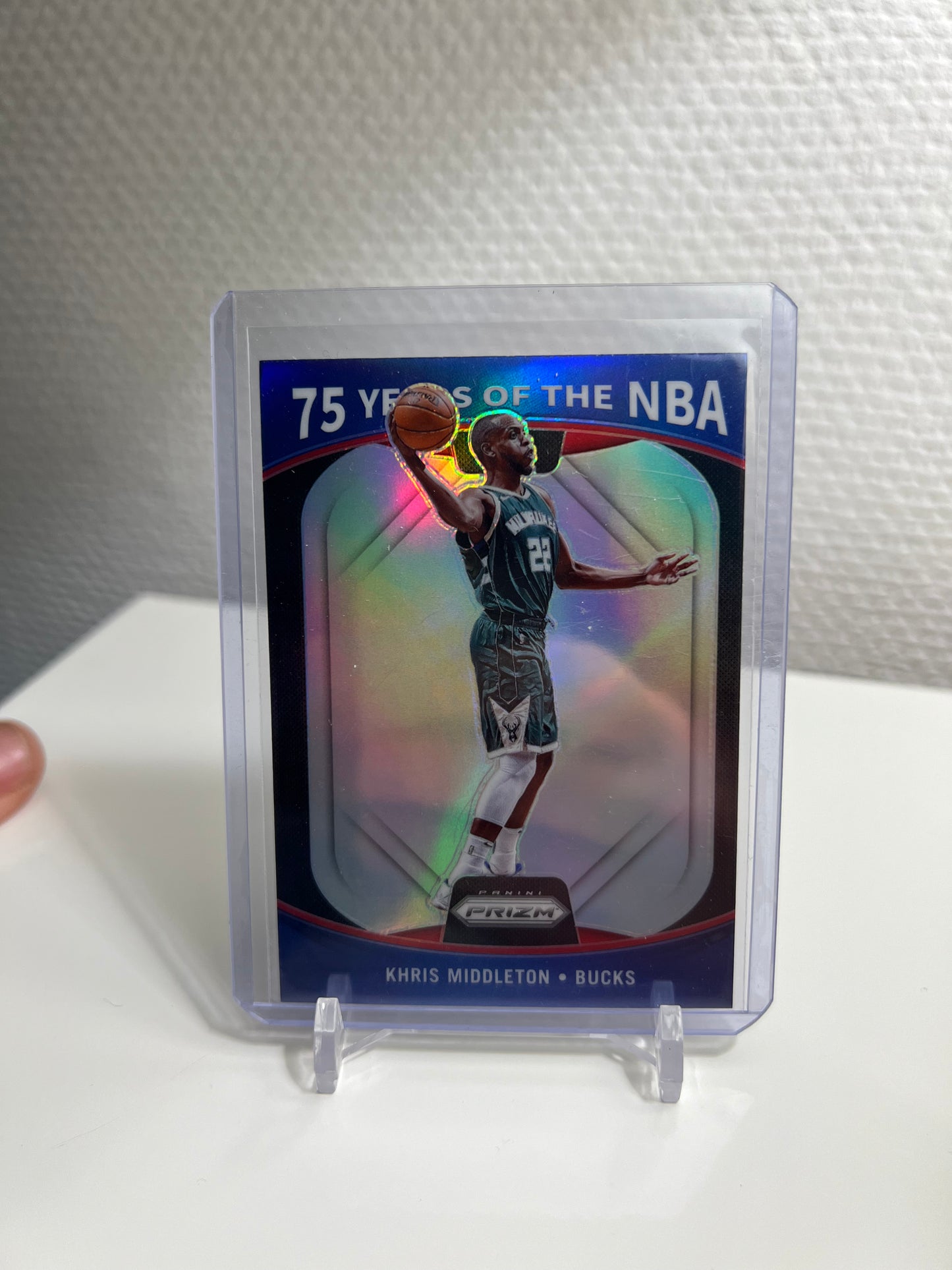 Prizm 21-22 - Khris Middleton 75 Years of the NBA - Milwaukee Bucks