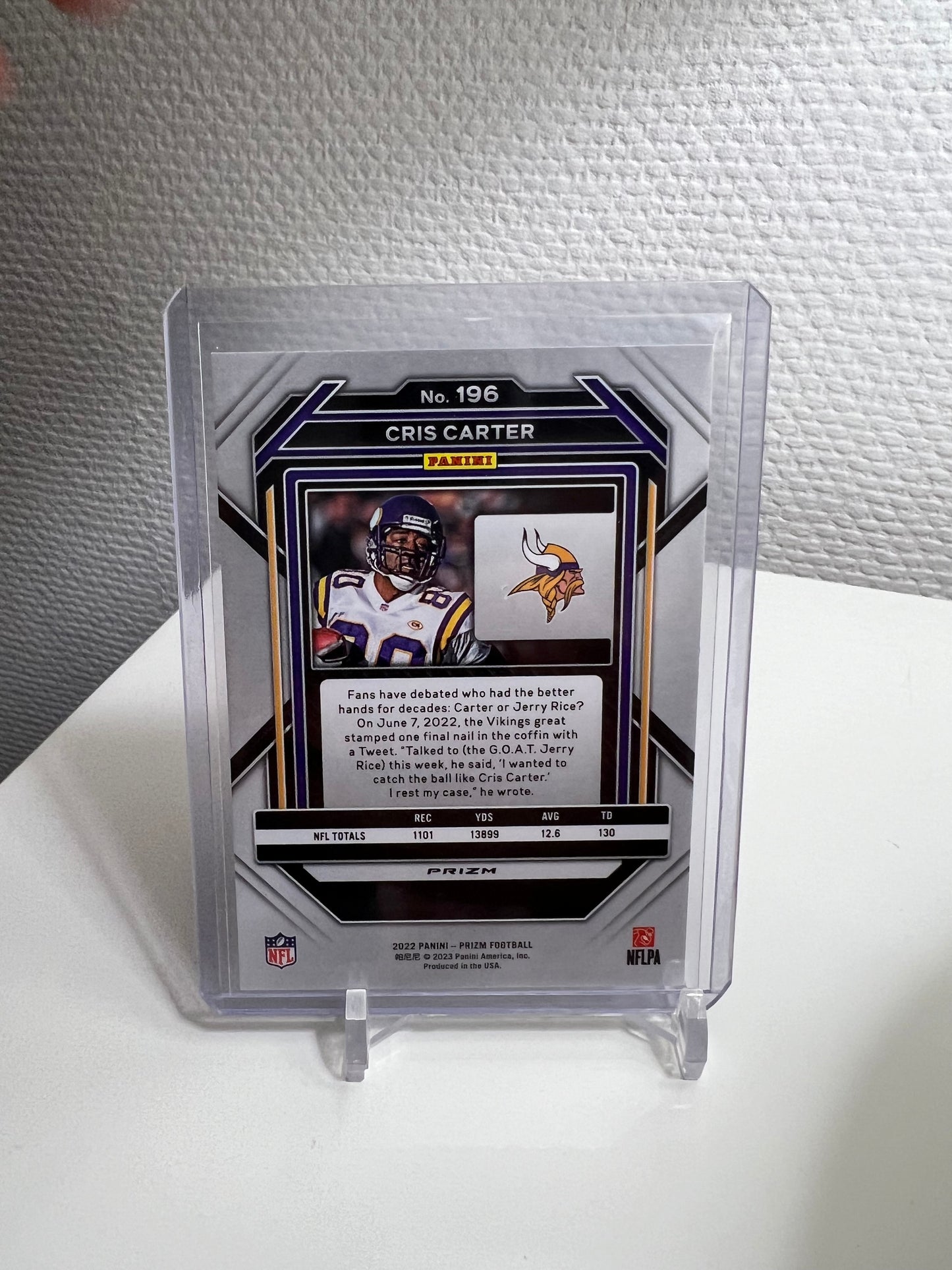 Prizm 22 - Cris Carter Green - Minnesota Vikings