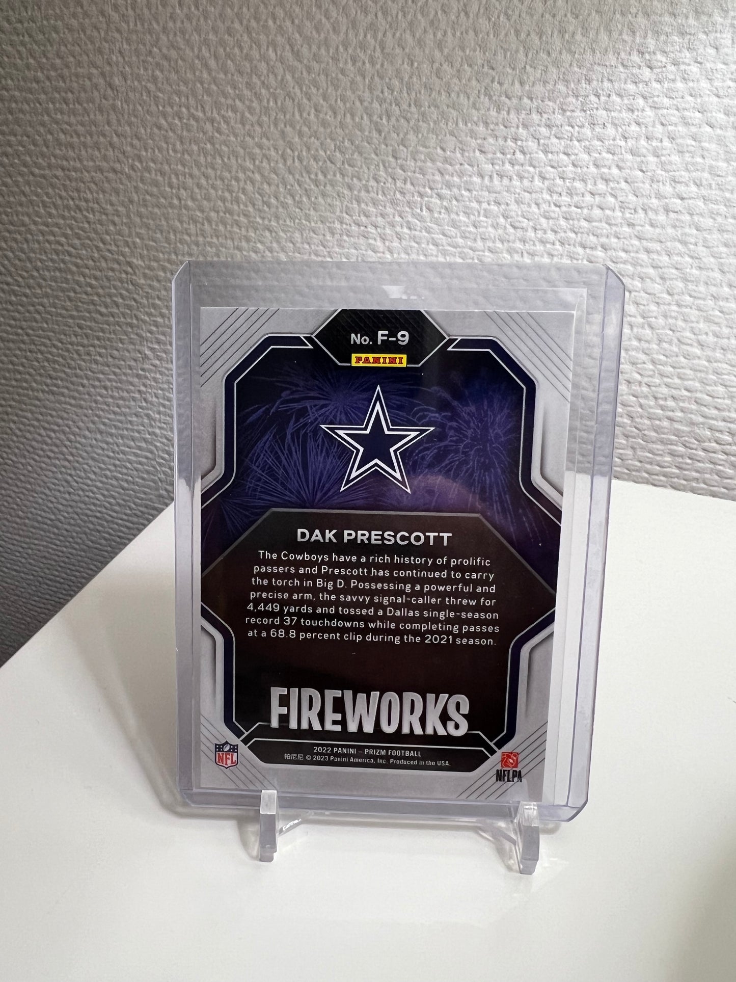 Prizm 22 - Dak Prescott Fireworks - Dallas Cowboys #F-9