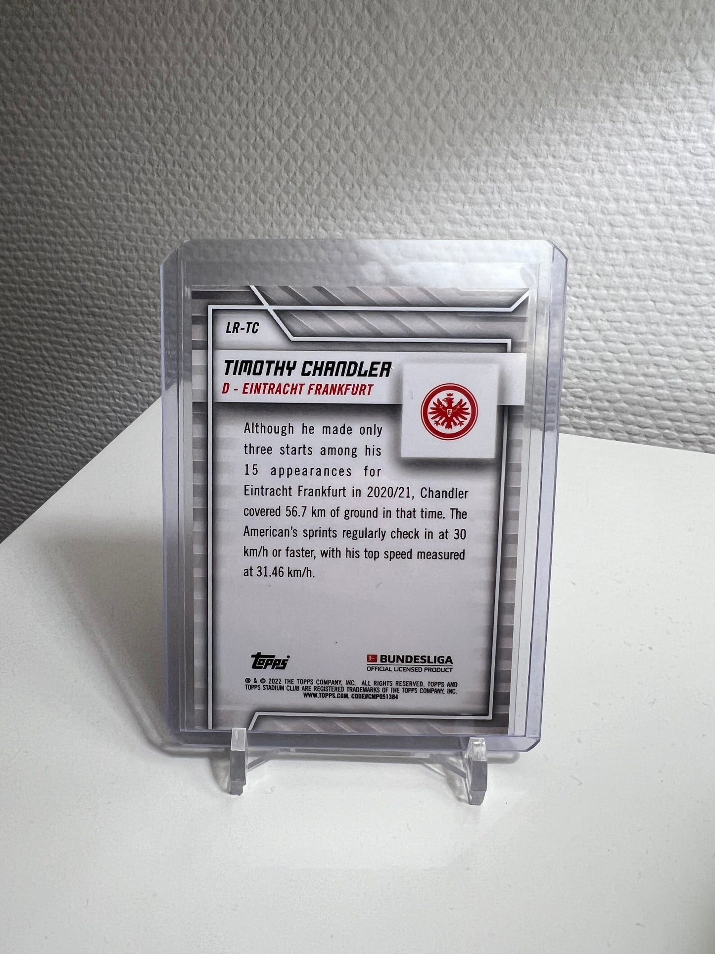 Stadium Club Chrome 21-22 - Timothy Chandler Line Runners - Eintracht Frankfurt #LR-TC