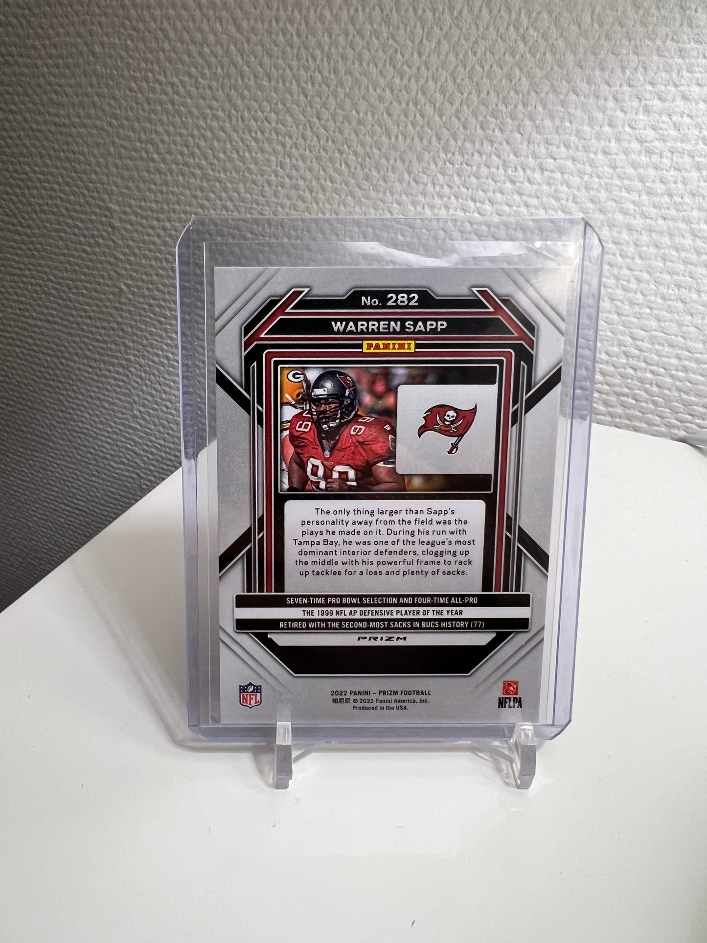 Prizm 22 - Warren Sapp Silver Holo - Tampa Bay Buccaneers