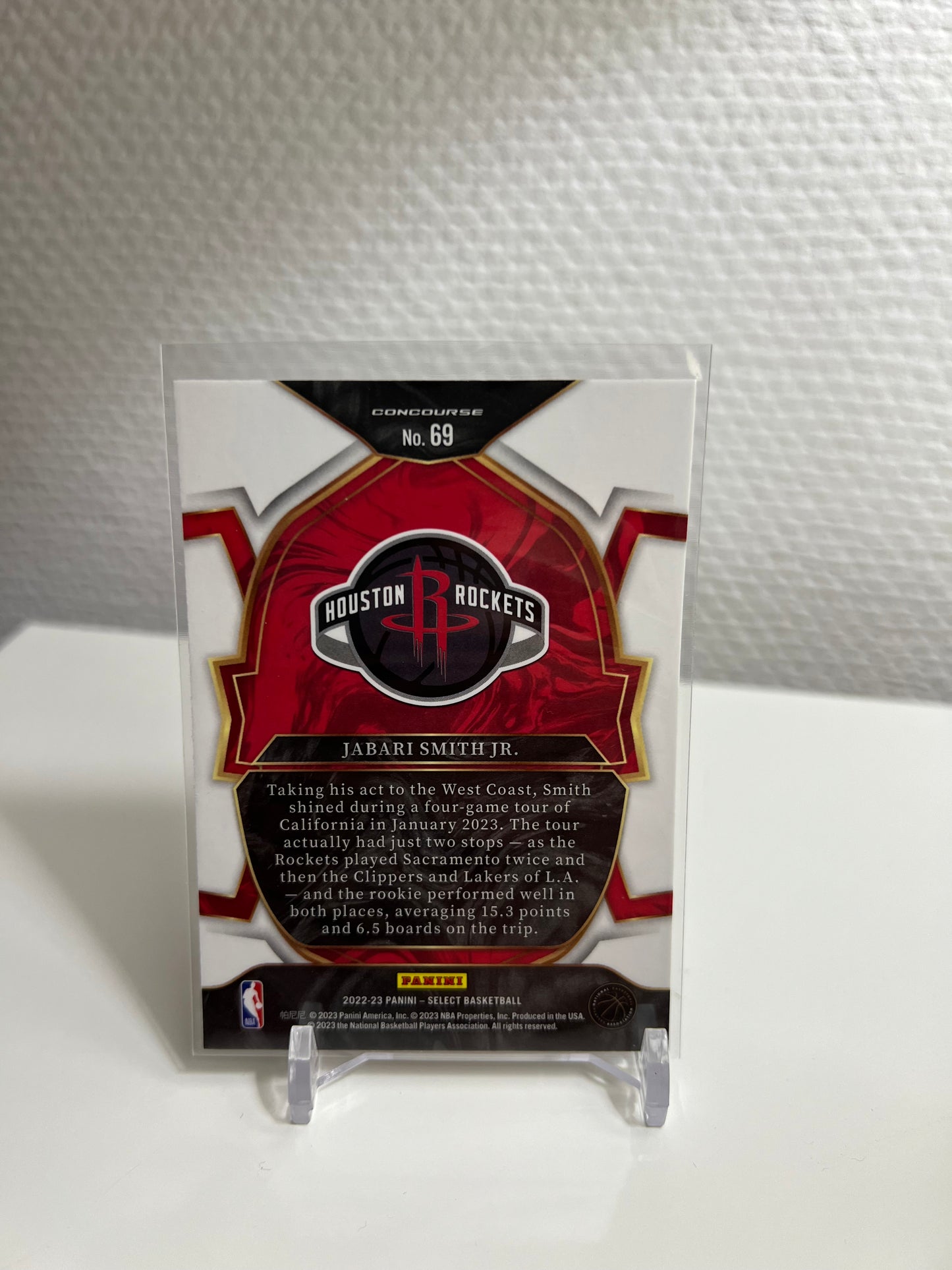 Select 22-23 - Jabari Smith Jr. RC Card - Houston Rockets