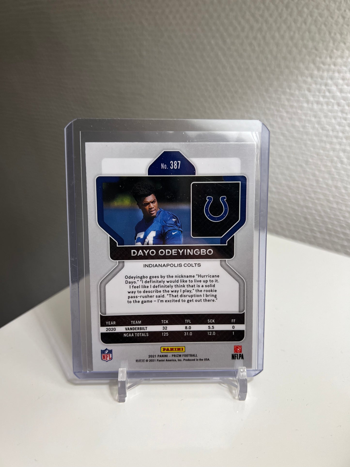 Prizm 21 - Davo Odeyingbo RC Card - Indianapolis Colts
