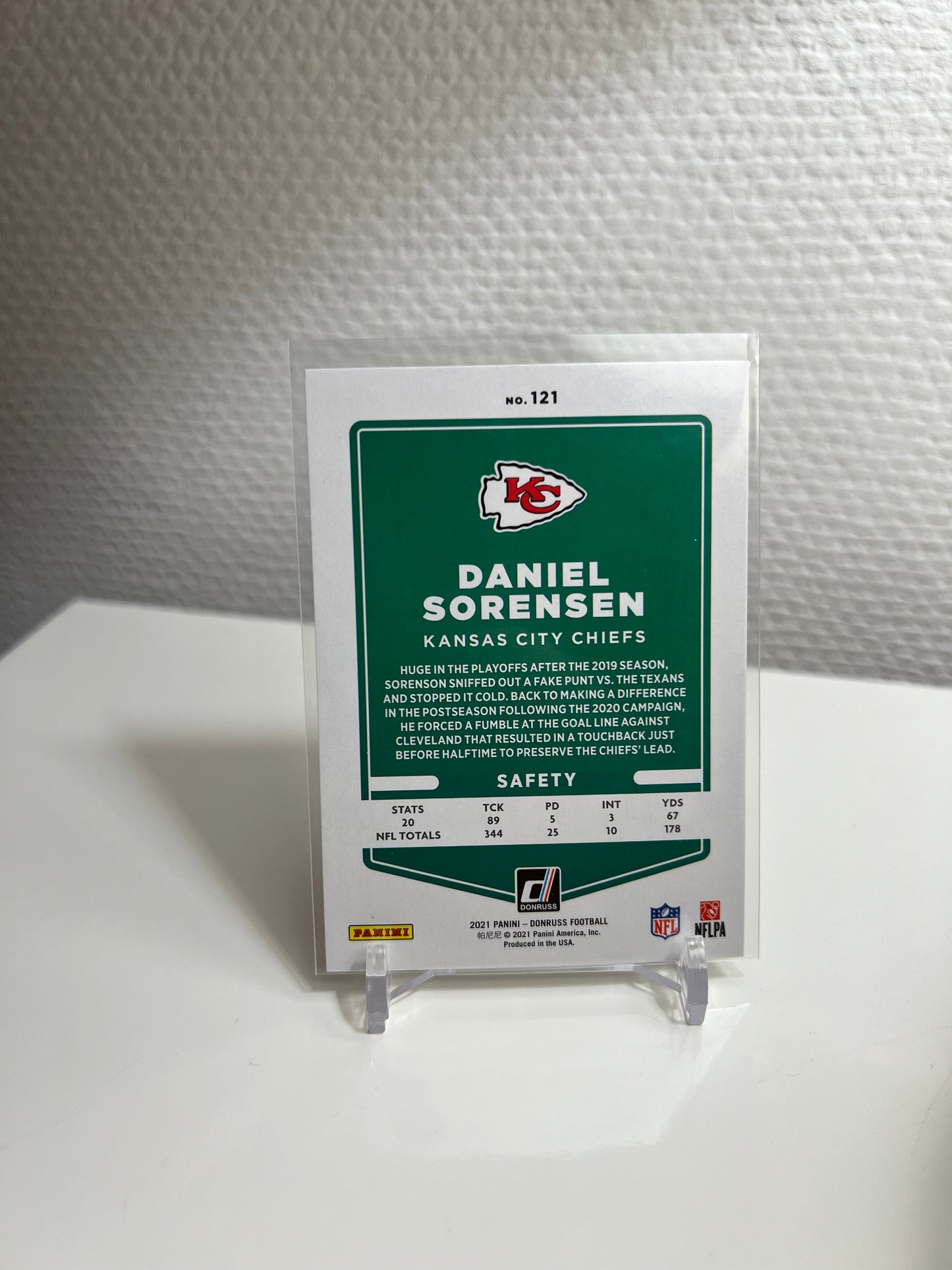 Donruss 21 - Daniel Sorensen - Kansas City Chiefs