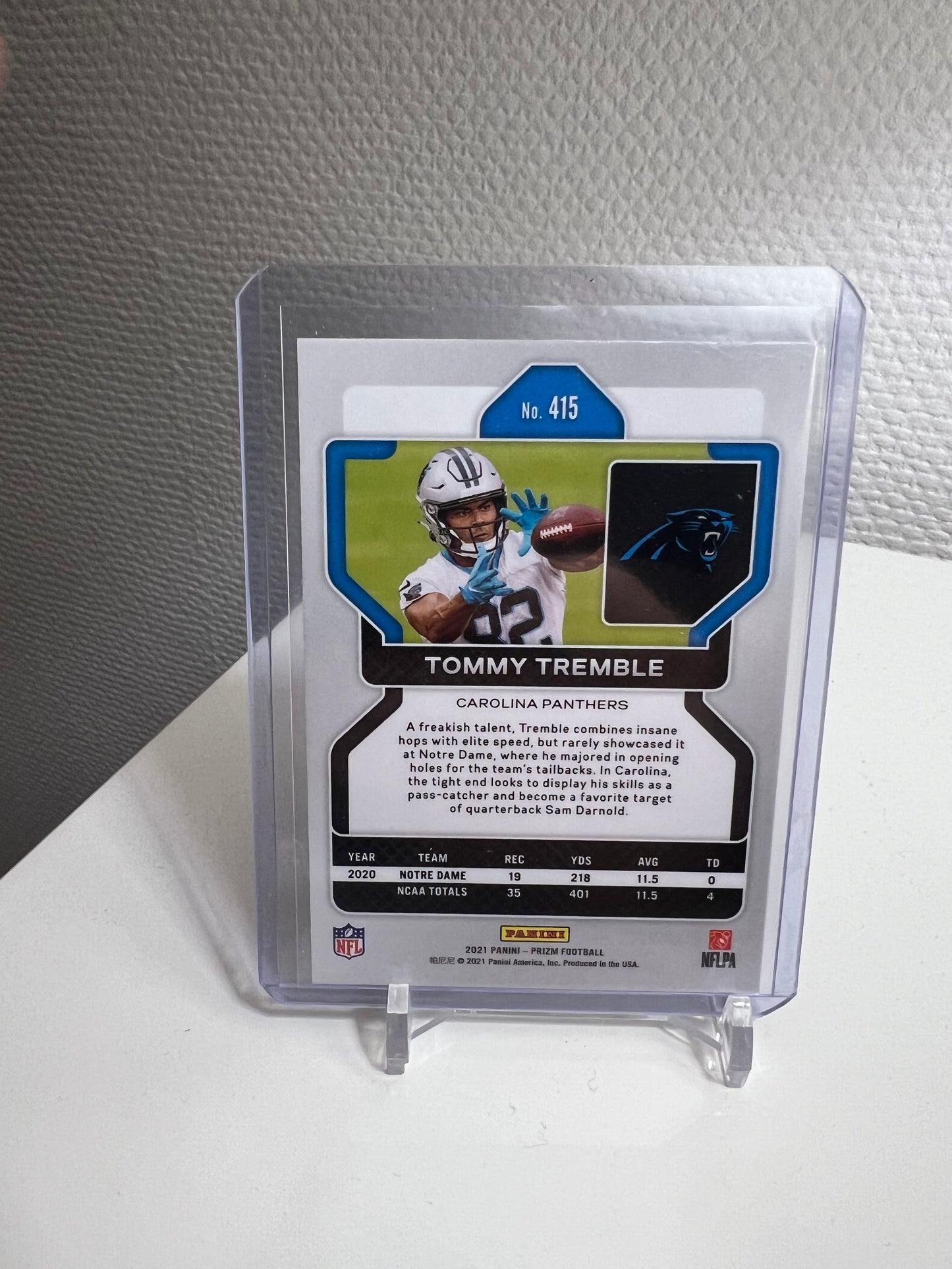 Prizm 21 - Tommy Tremble RC Card - Carolina Panthers