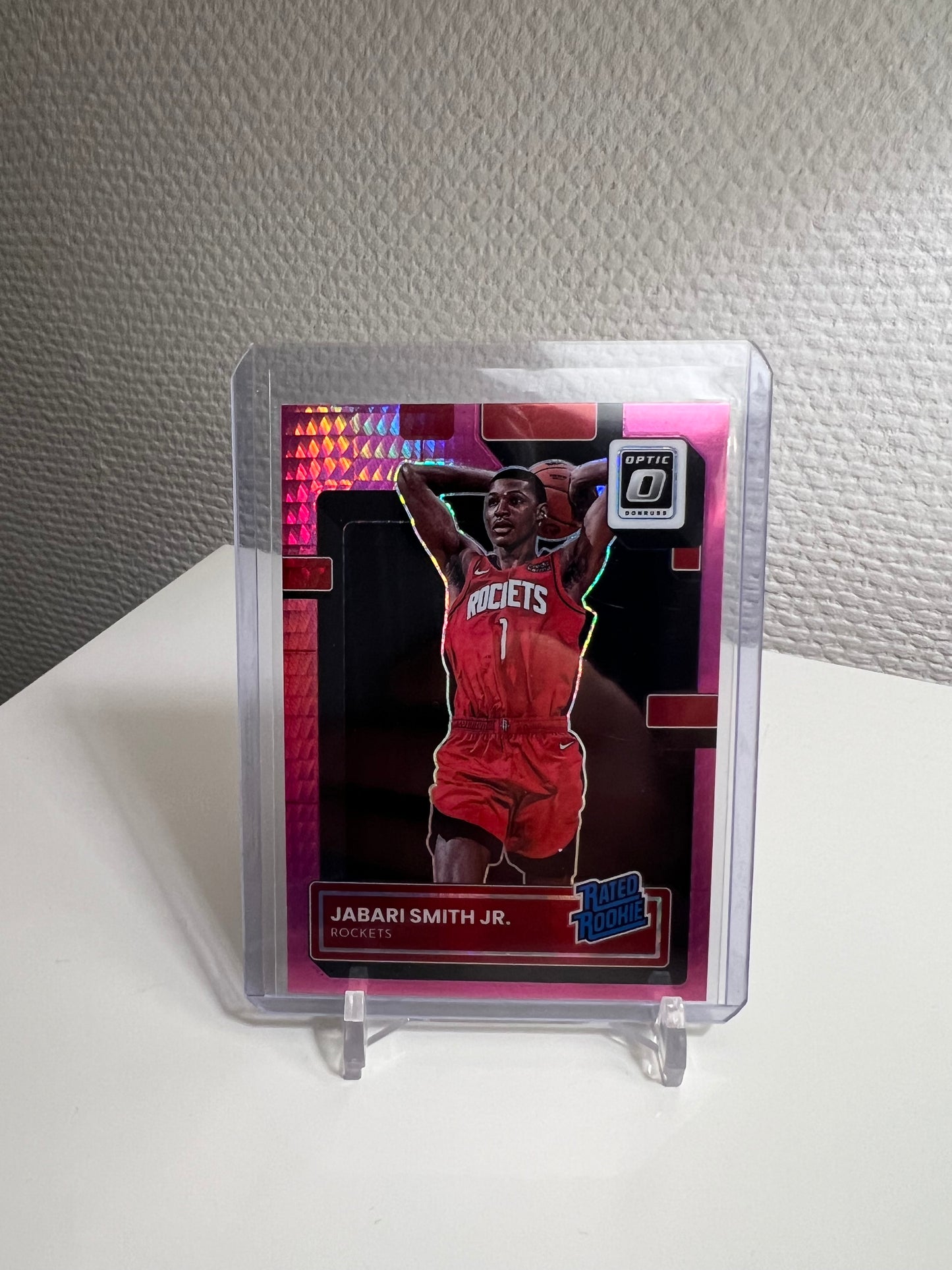 Donruss Optic 22-23 - Jabari Smith Jr. Hyper Pink Prizm Rated Rookie - Houston Rockets