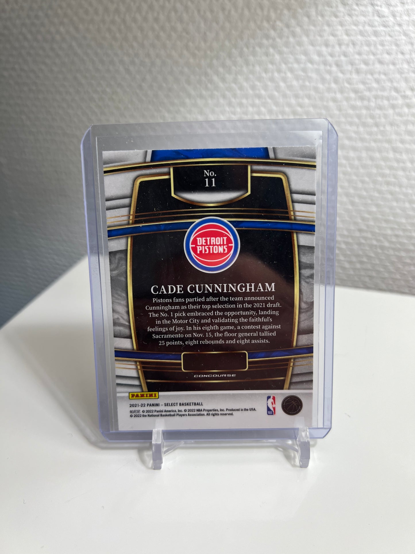 Select 21-22 - Cade Cunningham Concourse RC Card - Detroit Pistons