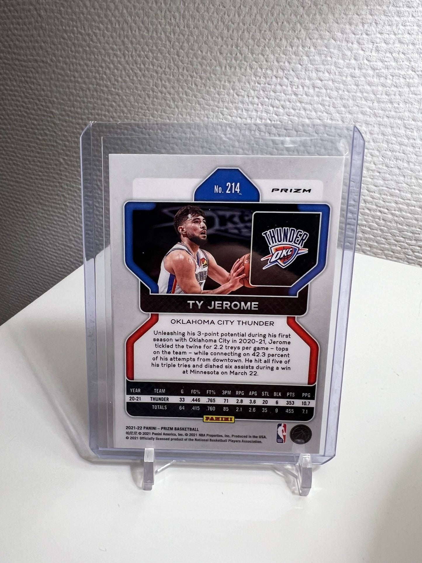 Prizm 21-22 - TY Jerome Red Wave Prizm - Oklahoma City Thunder