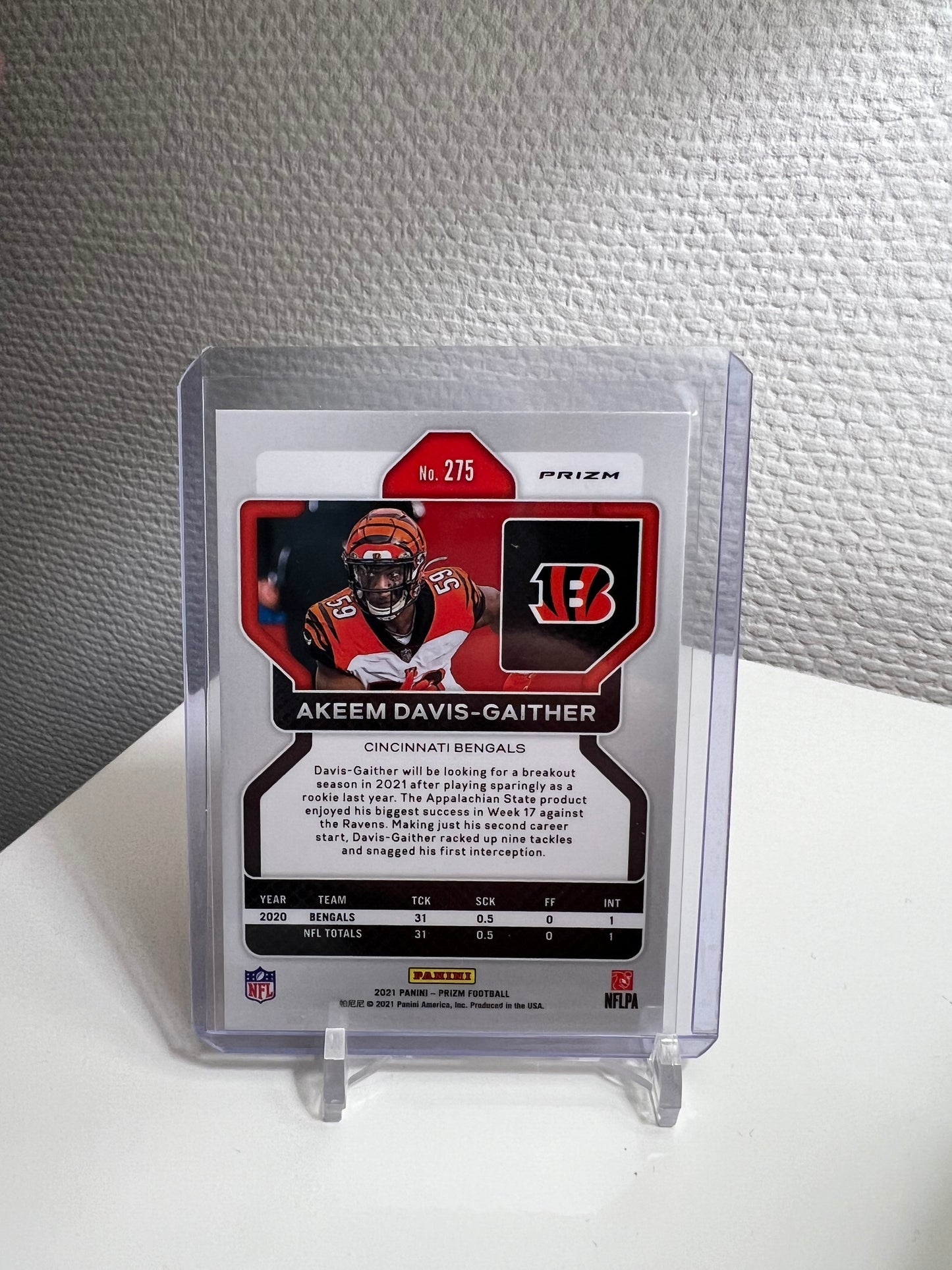 Prizm 21 - Akeem Davis-Gaither Orange Velocity - Cincinnati Bengals