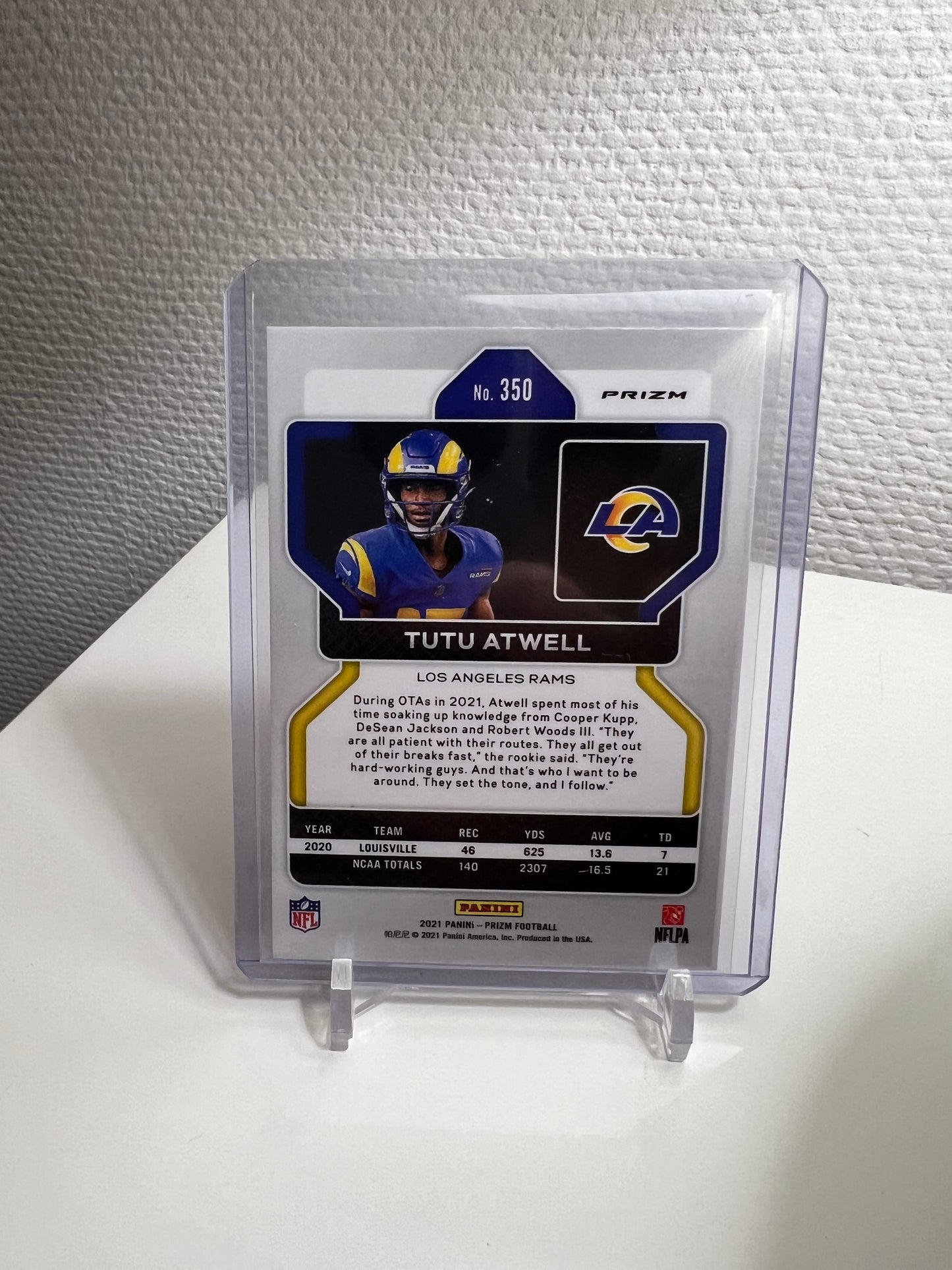 Prizm 21 - Tutu Atwell Orange Velocity RC Card - Los Angeles Rams