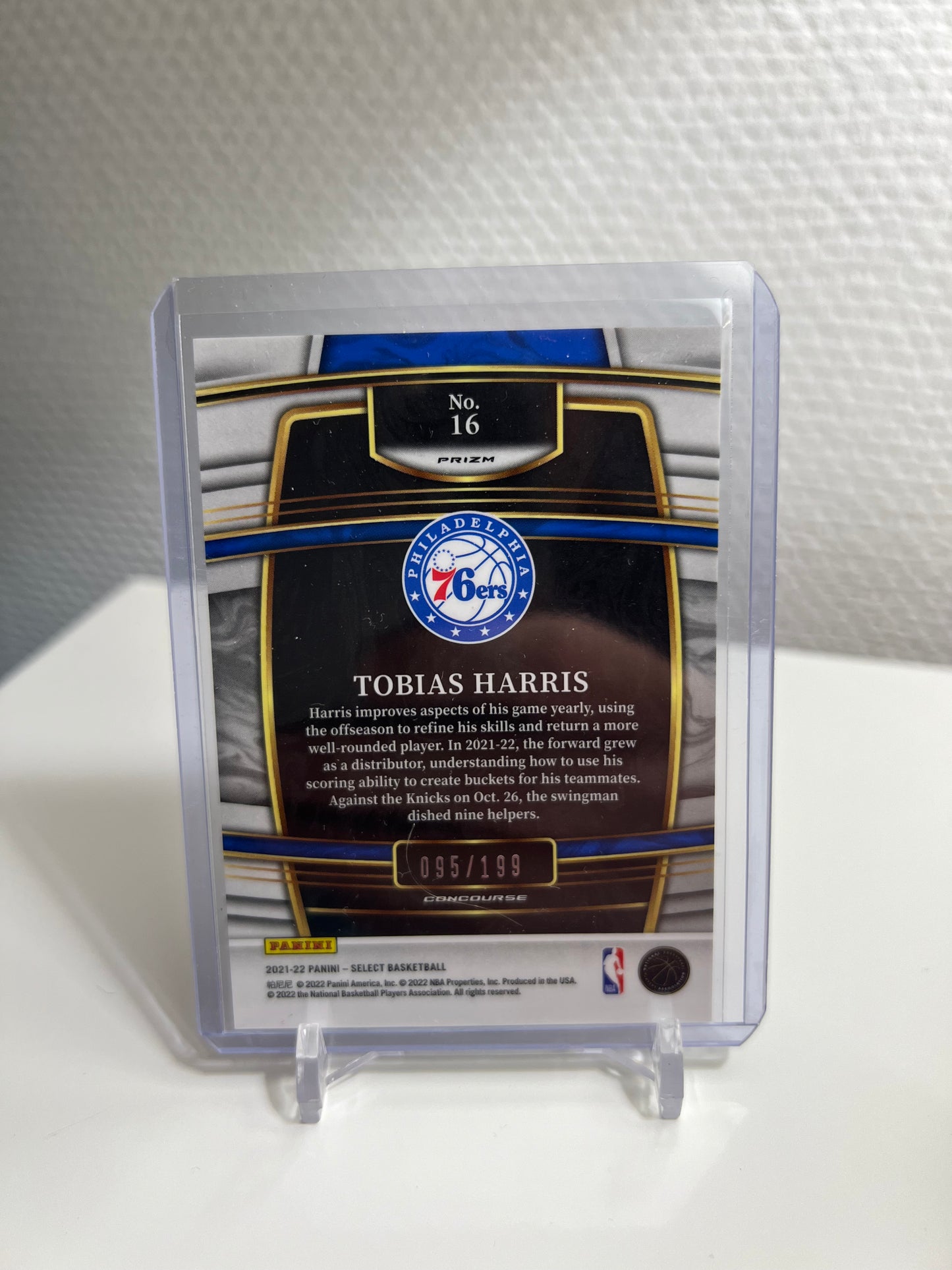 Select 21-22 - Tobias Harris Red /199 Prizm Concourse - Philadelphia 76ers
