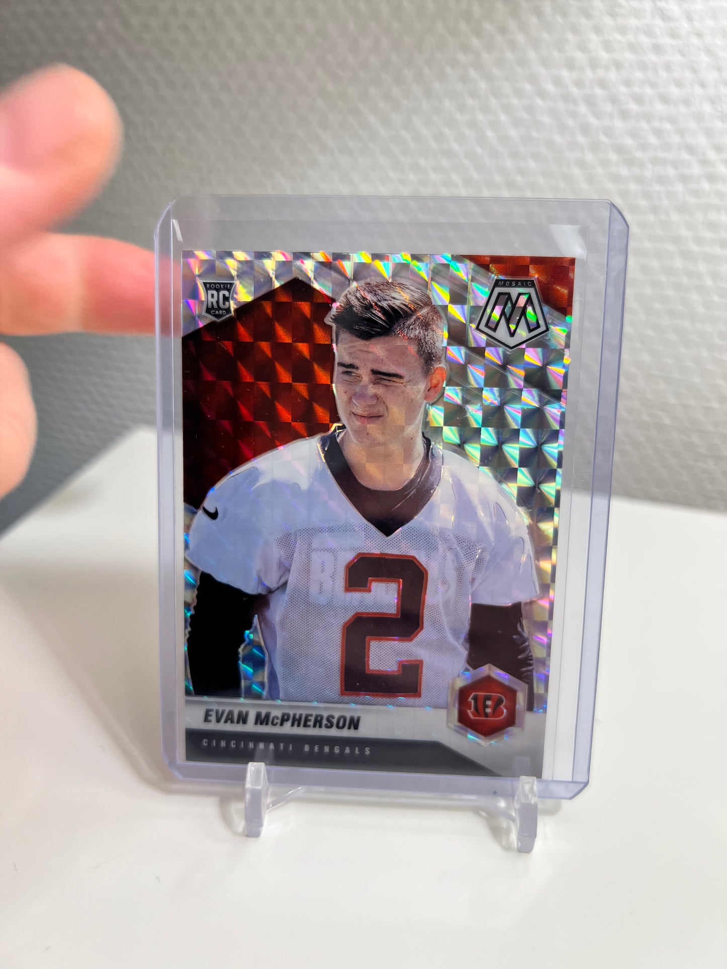 Mosaic 21 - Evan McPherson Silver Prizm RC Card - Cincinnati Bengals