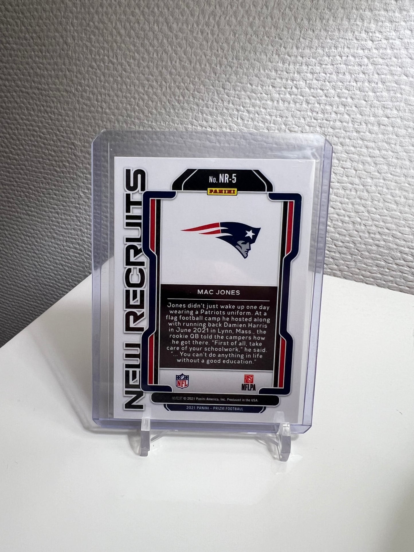 Prizm 21 - Mac Jones New Recruits RC Card - New England Patriots #NR-5