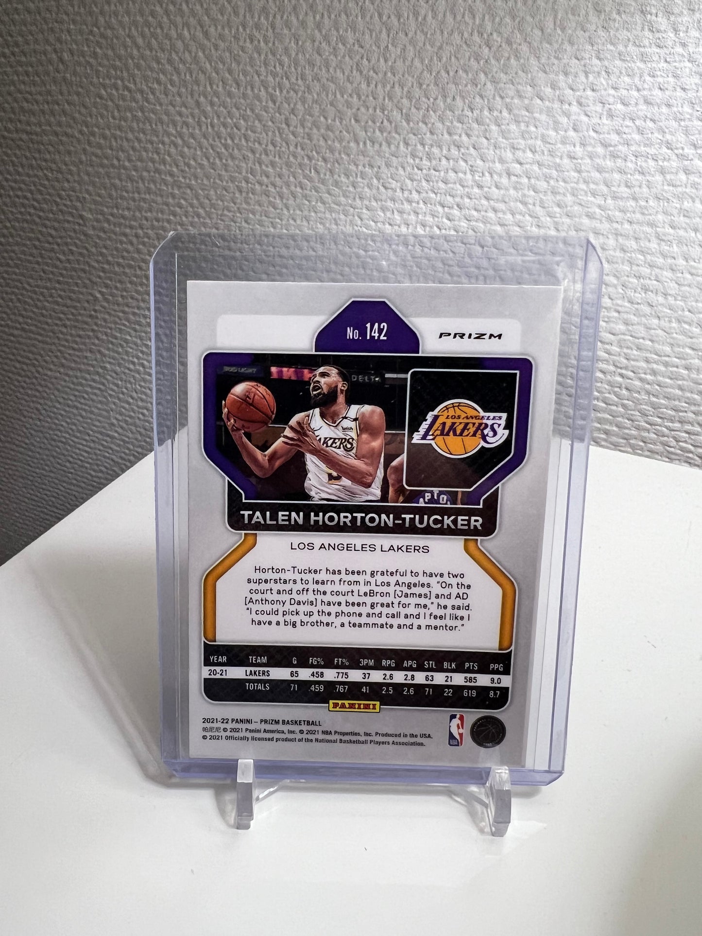 Prizm 21-22 - Talen Horton-Tucker Tri-Color - Los Angeles Lakers