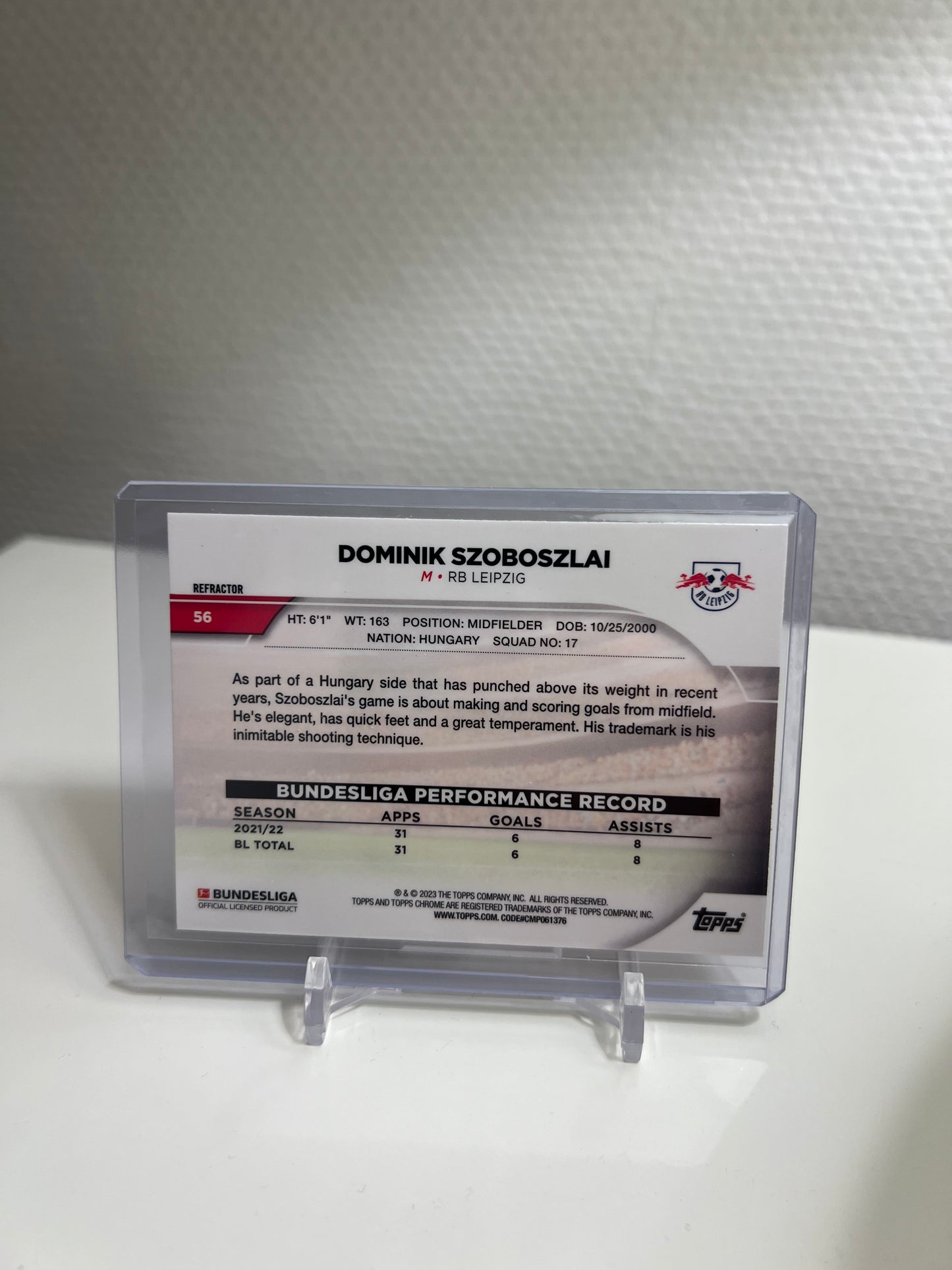 Chrome 22-23 - Dominik Szoboszlai Refractor - RB Leipzig