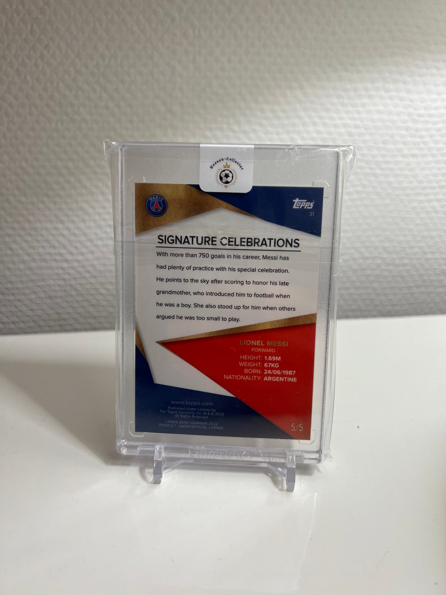 PSG Team-Set 22-23 - Lionel Messi /5 Red Signature Celebrations - Paris Saint-Germain
