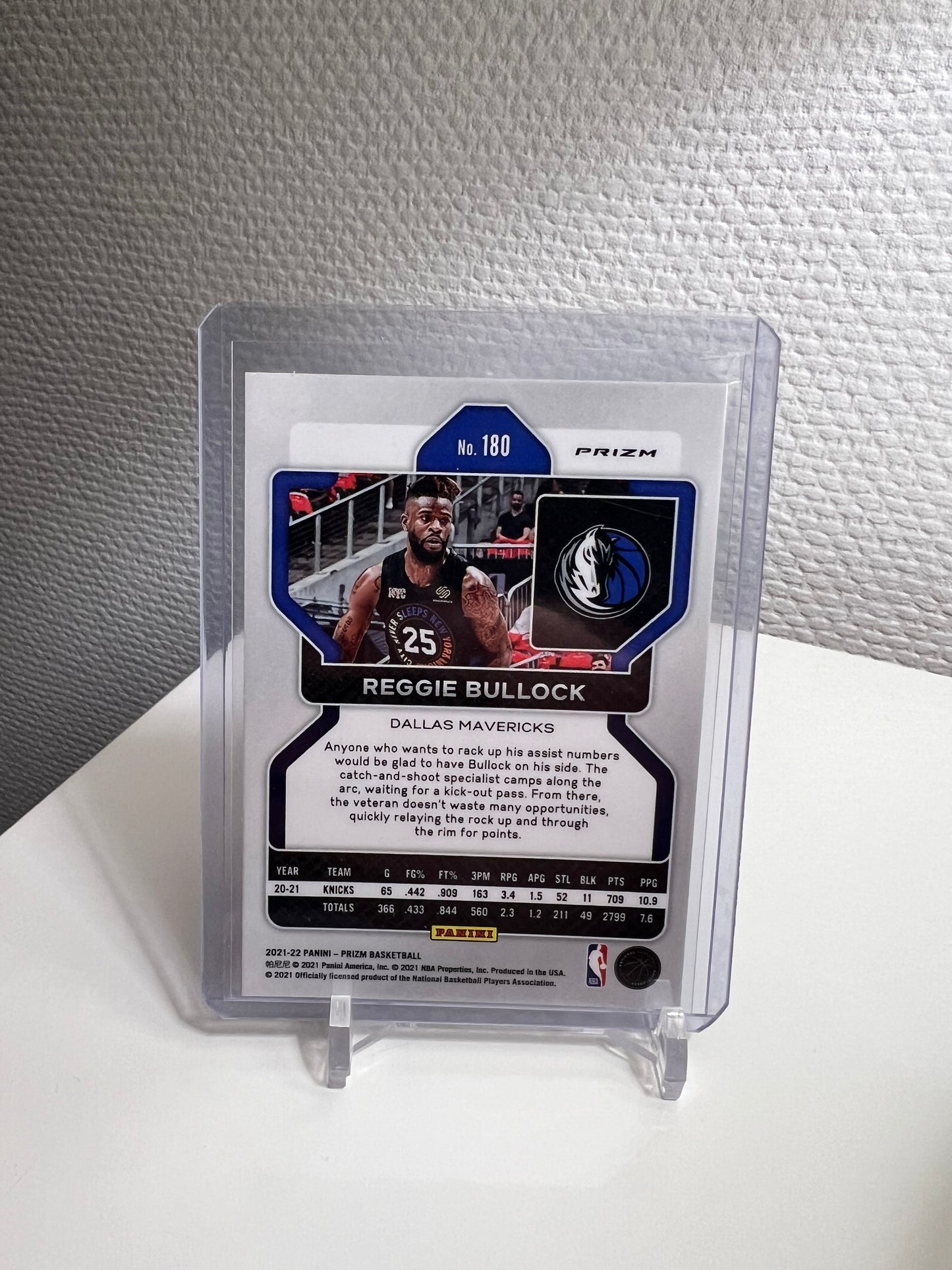 Prizm 21-22 - Reggie Bullock Tri-Color - Dallas Mavericks