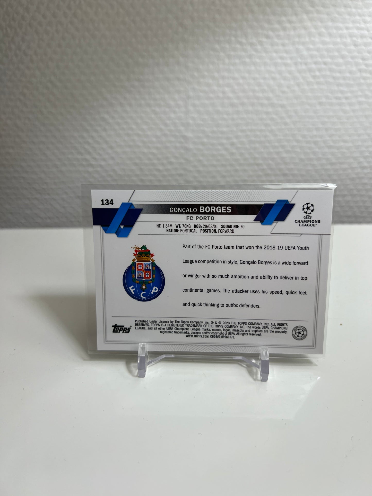 Chrome 22-23 - Goncalo Borges RC Card - FC Porto