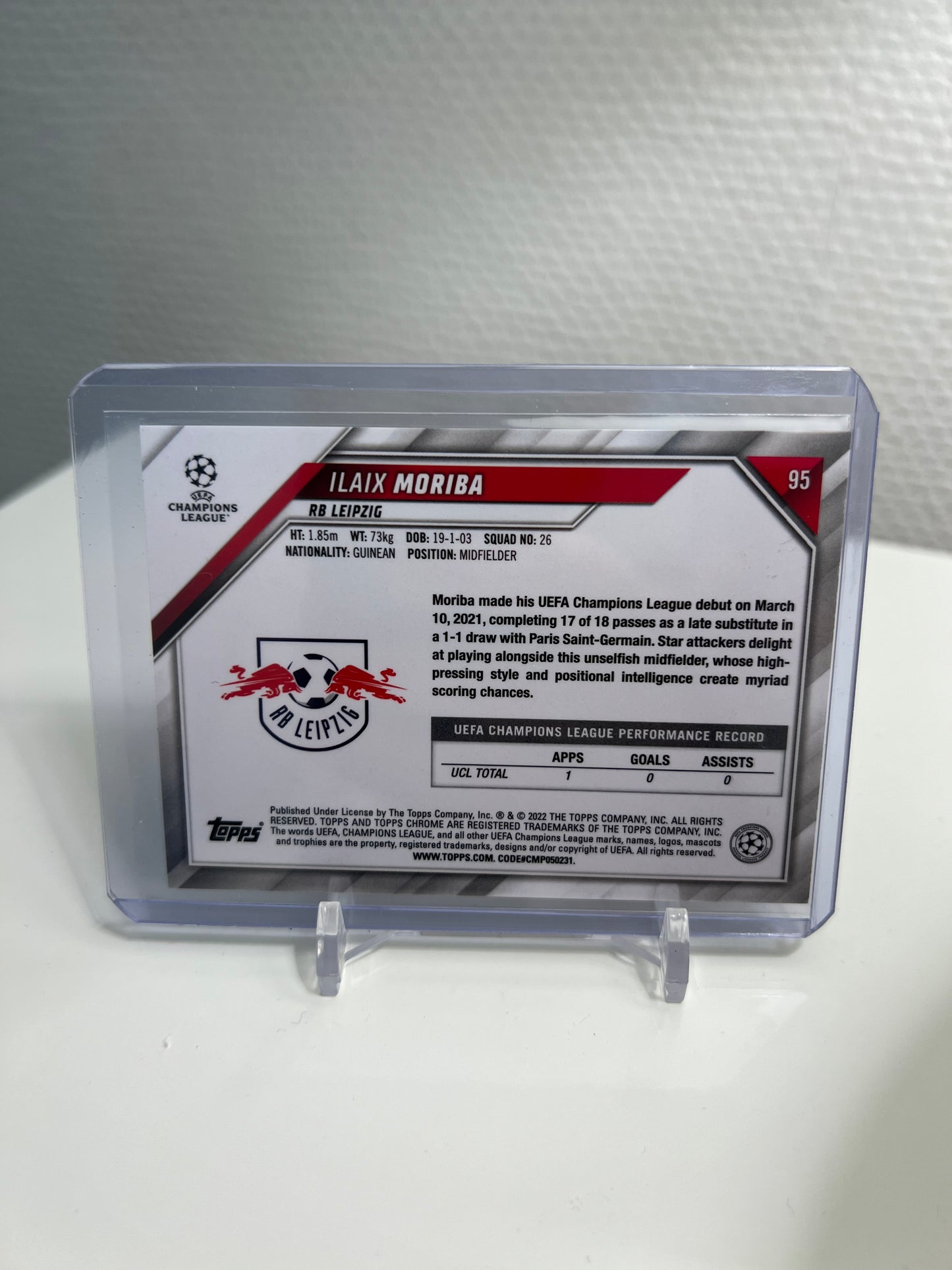 Chrome 21-22 - Ilaix Moriba RC Card - RB Leipzig