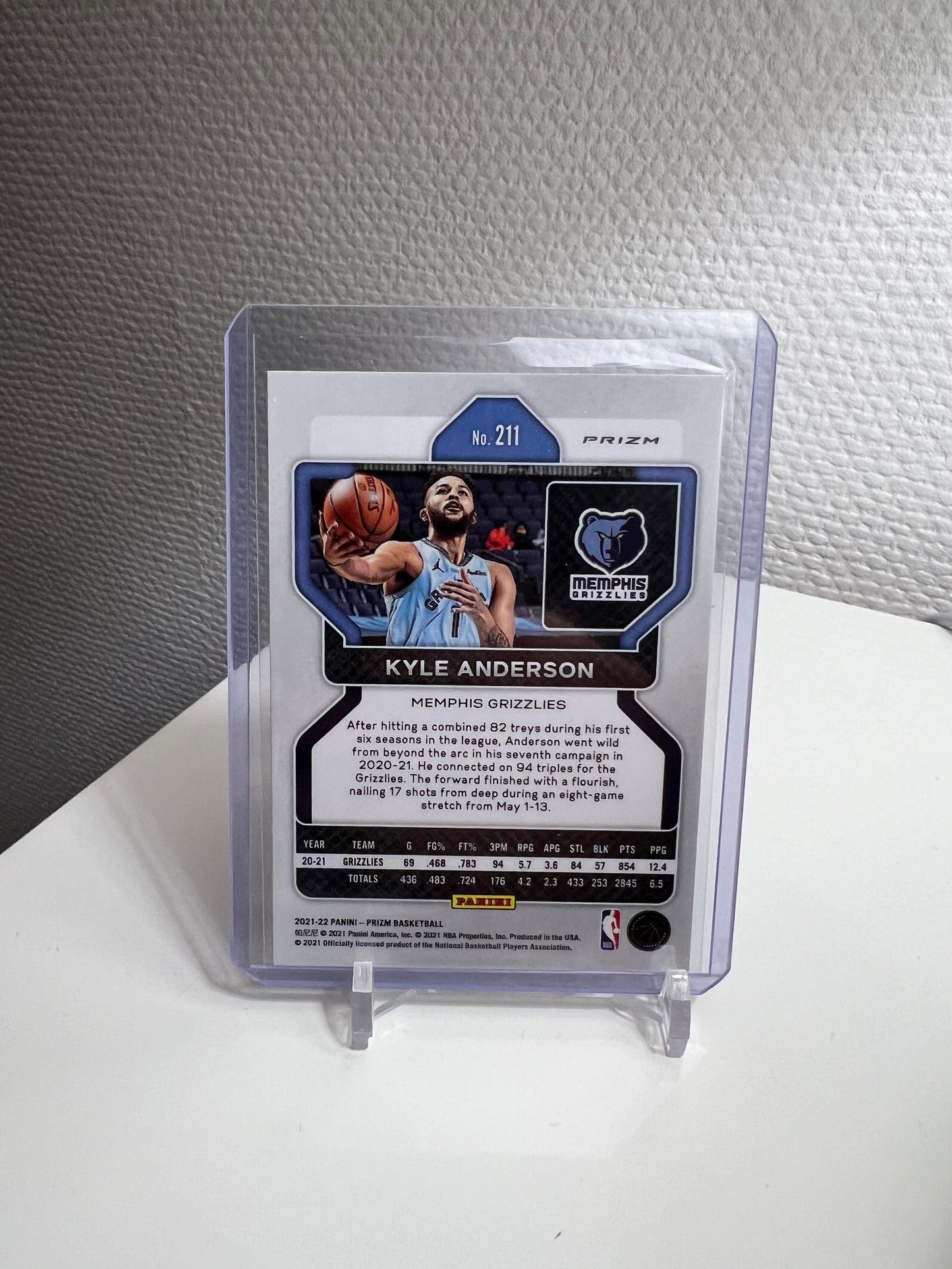 Prizm 21-22 - Kyle Anderson Silver Holo - Memphis Grizzlies