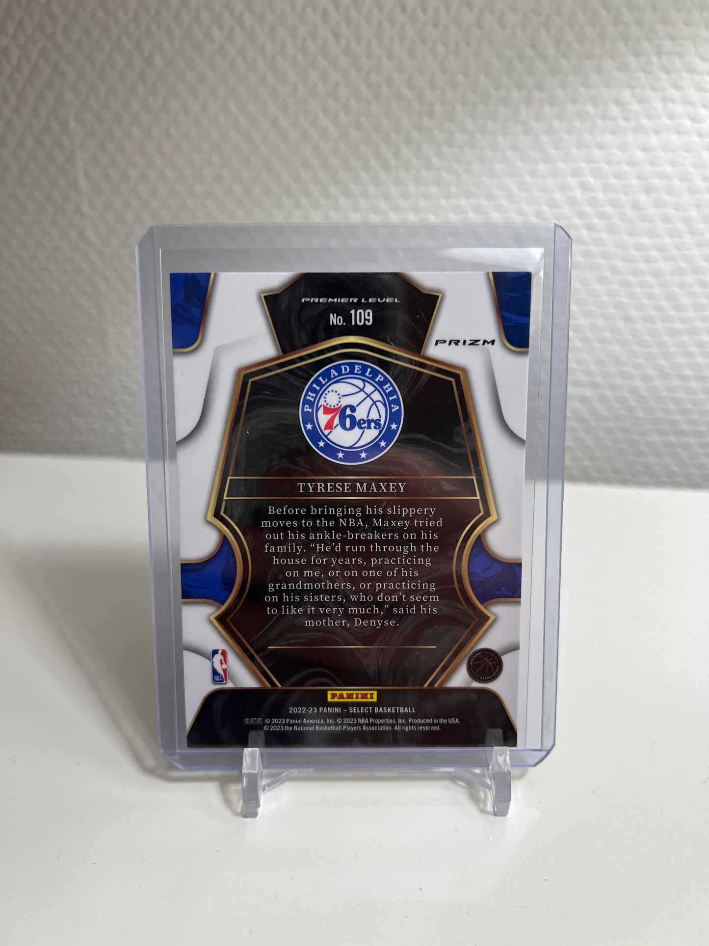 Select 22-23 Blue - Tyrese Maxey Prizm - Philadelphia 76ers