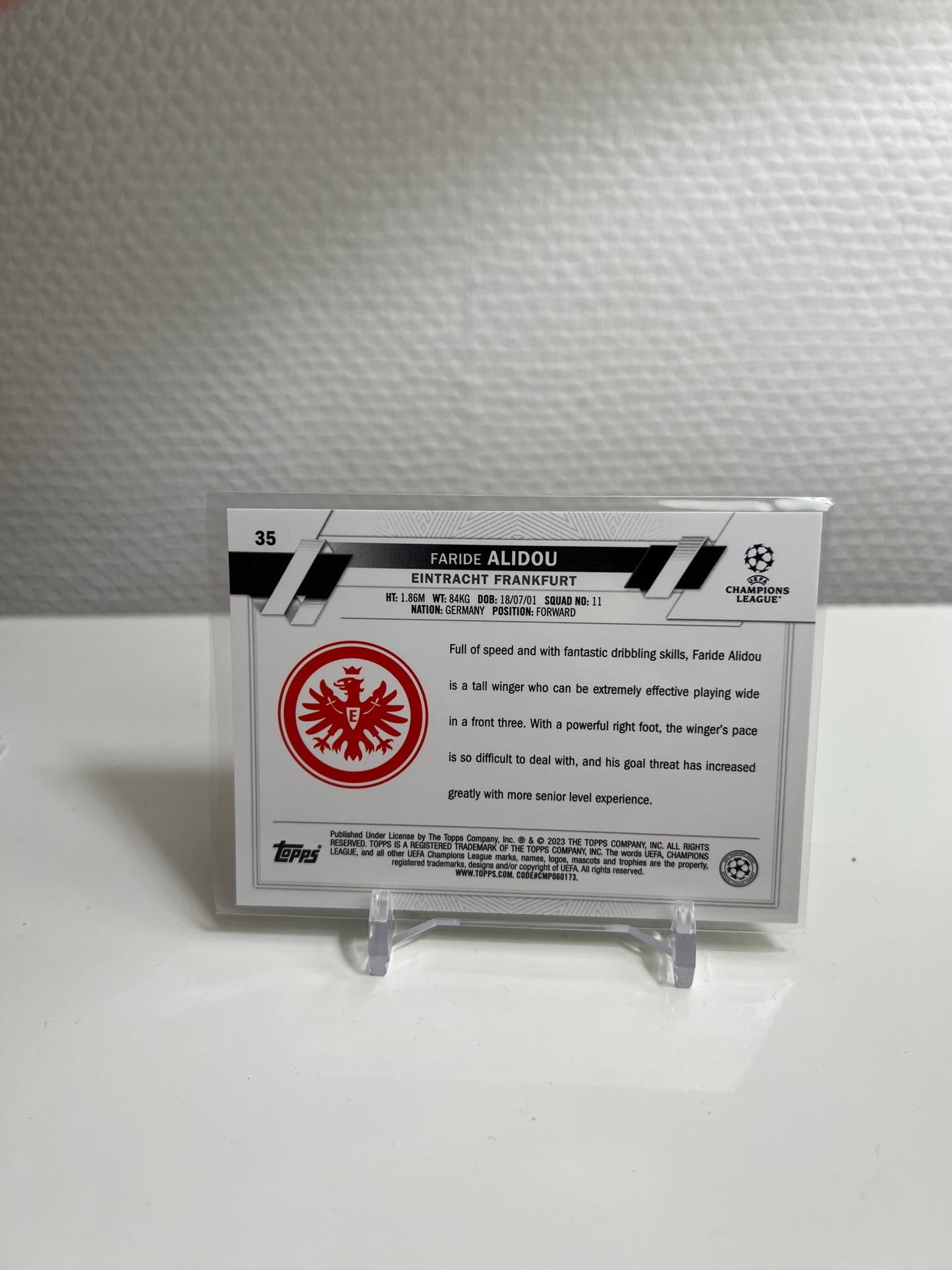 Chrome 22-23 - Faride Alidou RC Card - Eintracht Frankfurt