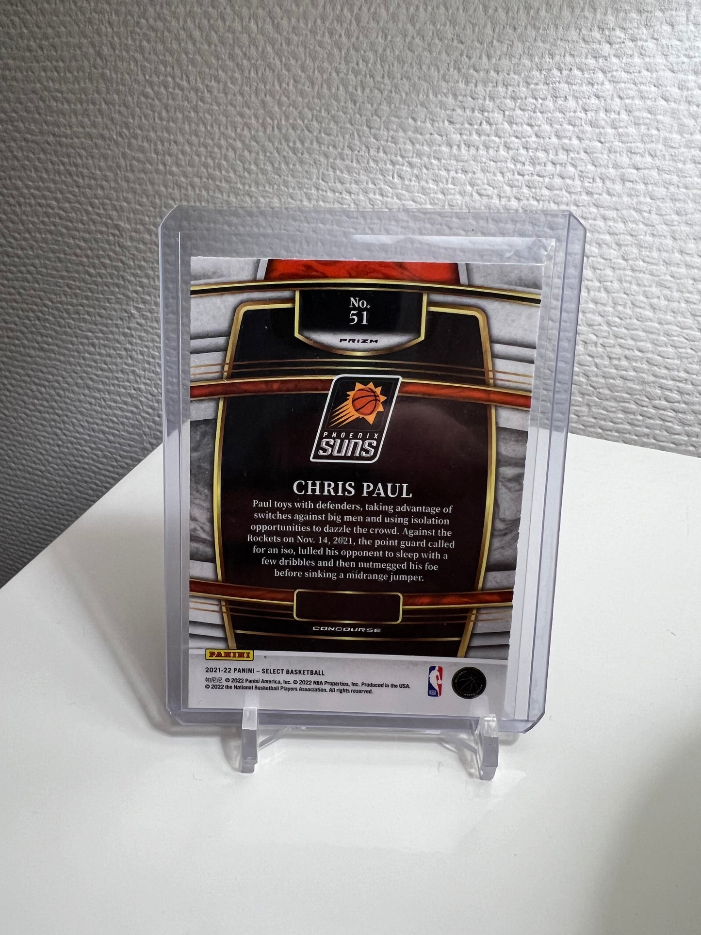 Select 21-22 - Chris Paul Orange Shimmer Prizm - Phoenix Suns