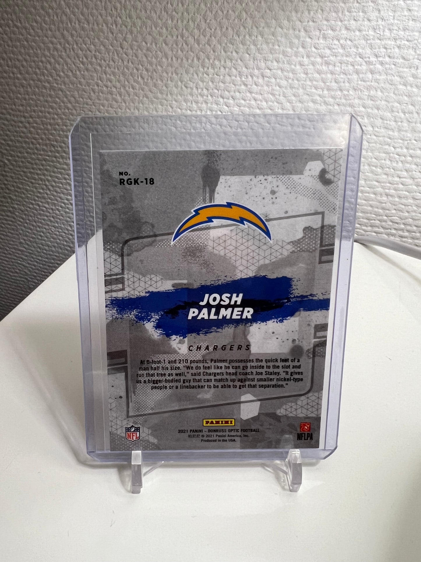 Donruss Optic 21 - Josh Palmer Gridiron Kings Rookies - Los Angeles Chargers #RGK-18