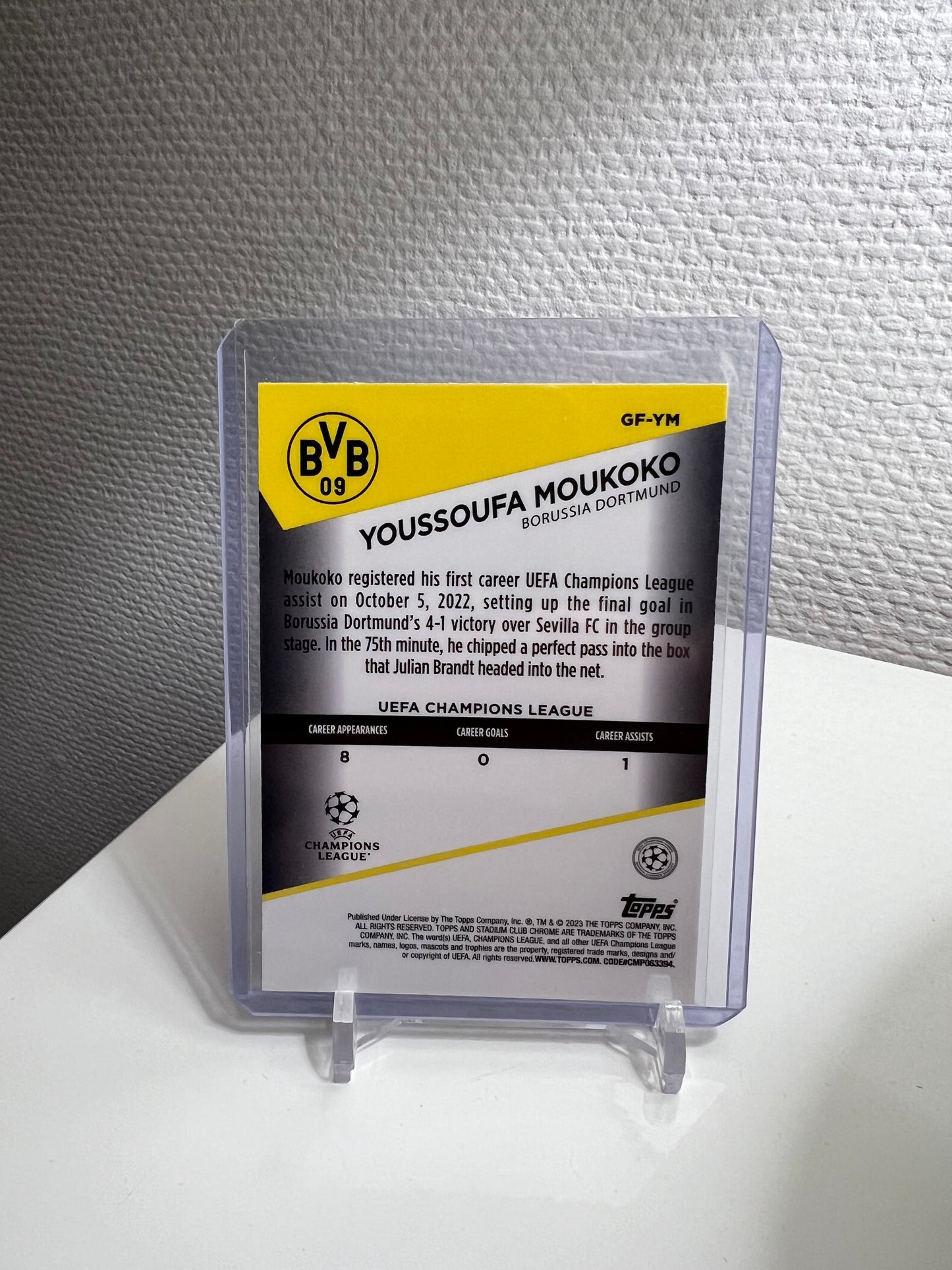 Stadium Club Chrome 22-23 - Youssoufa Moukoko Goal Force - Borussia Dortmund #GF-YM