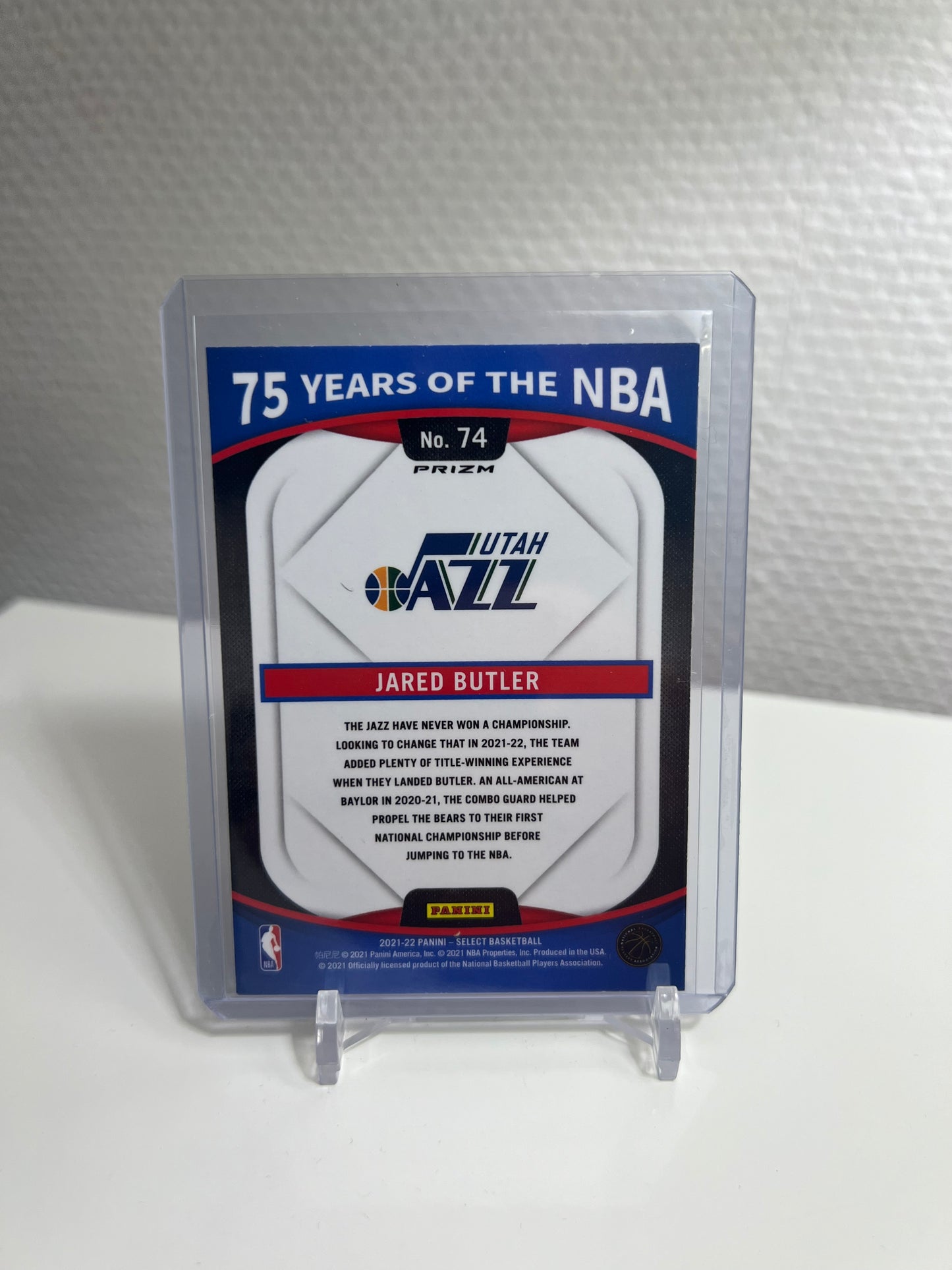 Select 21-22 - Jared Butler 75 Years of the NBA Prizm - Utah Jazz