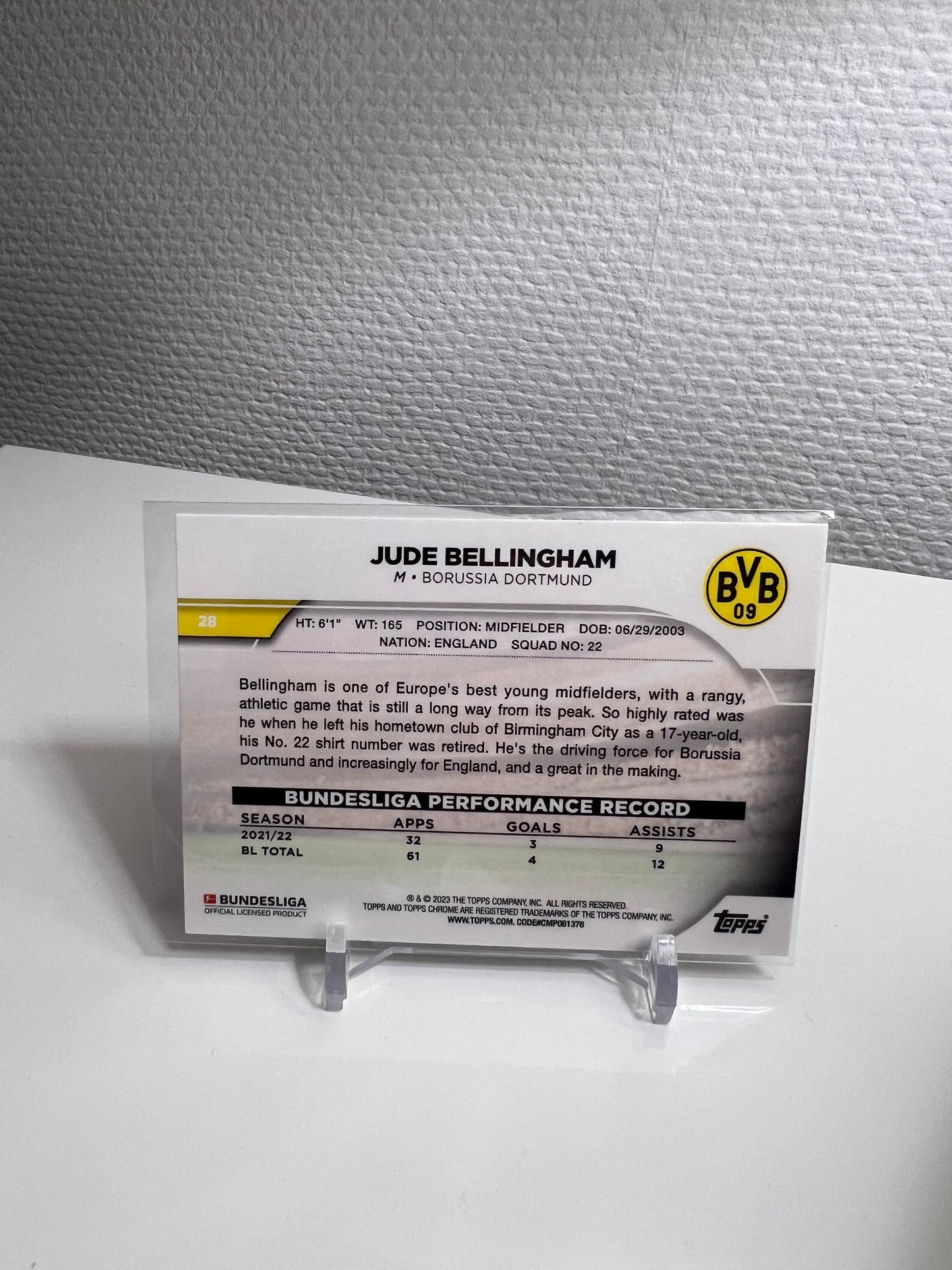 Chrome 22-23 - Jude Bellingham - Borussia Dortmund