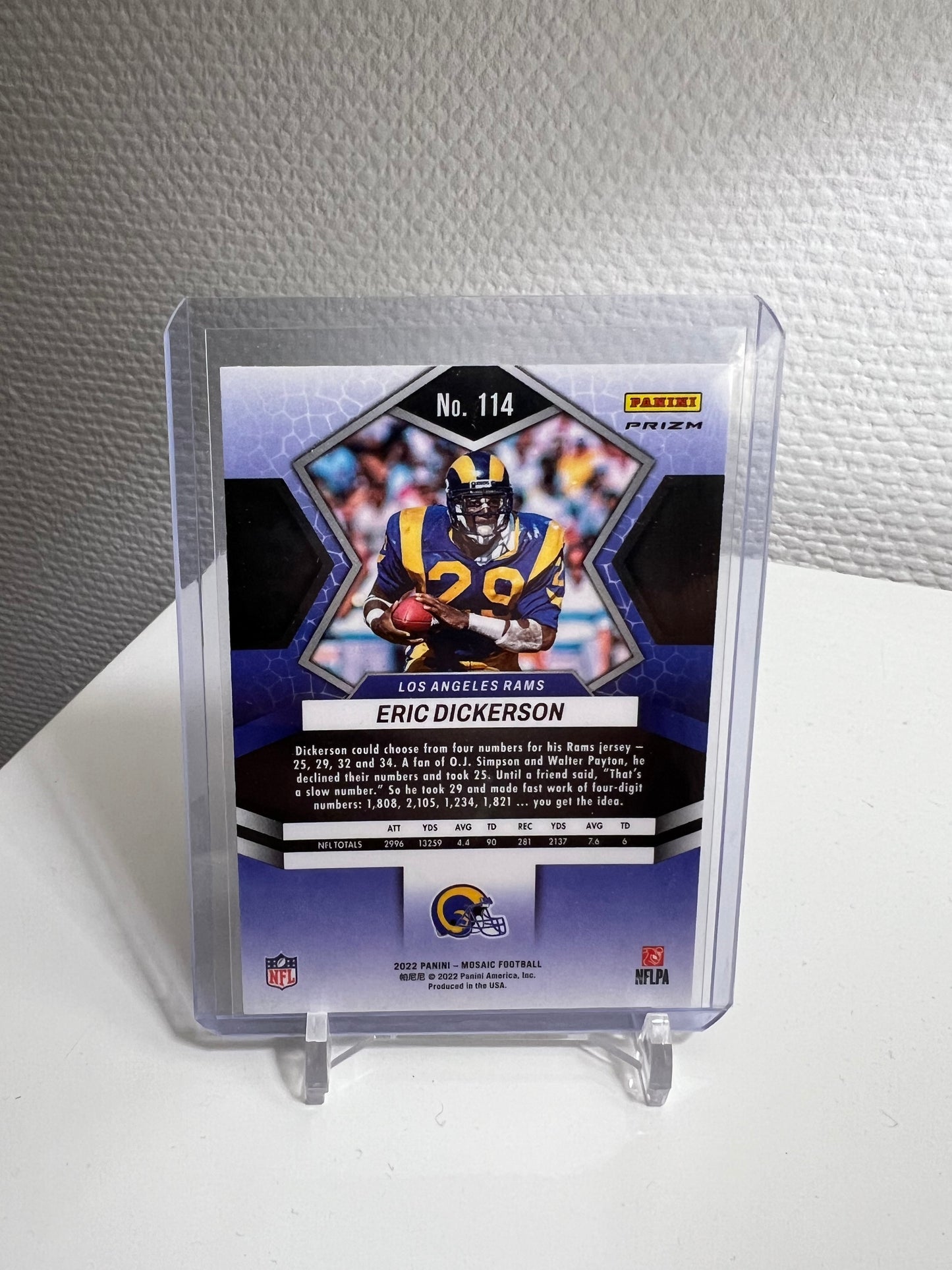 Mosaic 22 - Erick Dickerson Silver Prizm - Los Angeles Rams