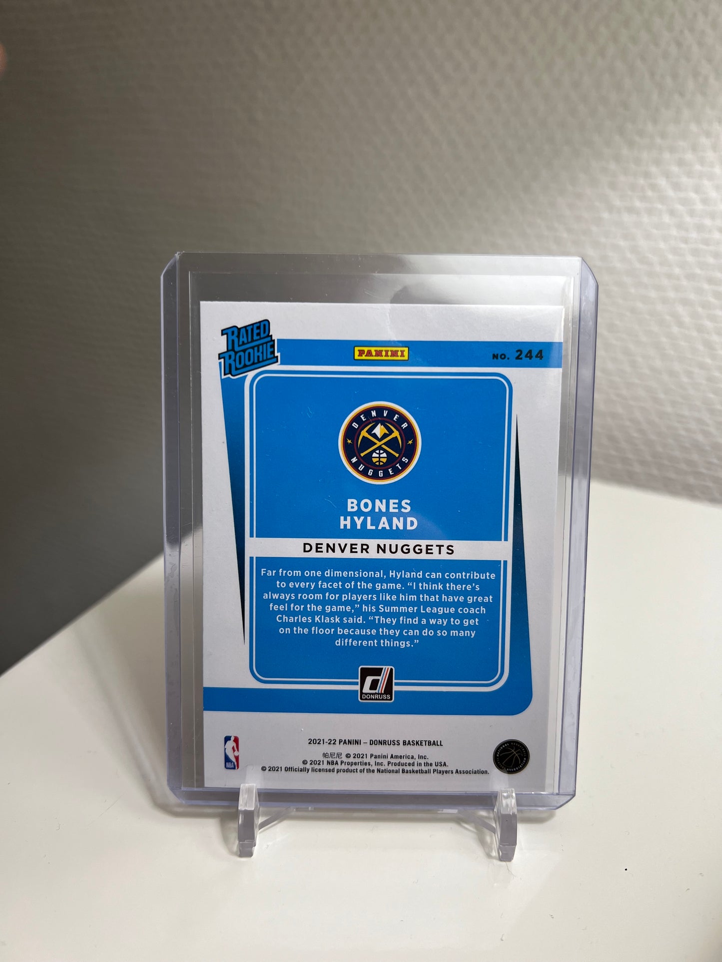 Donruss 21-22 - Bones Hyland Orange Laser Rated Rookie - Denver Nuggets