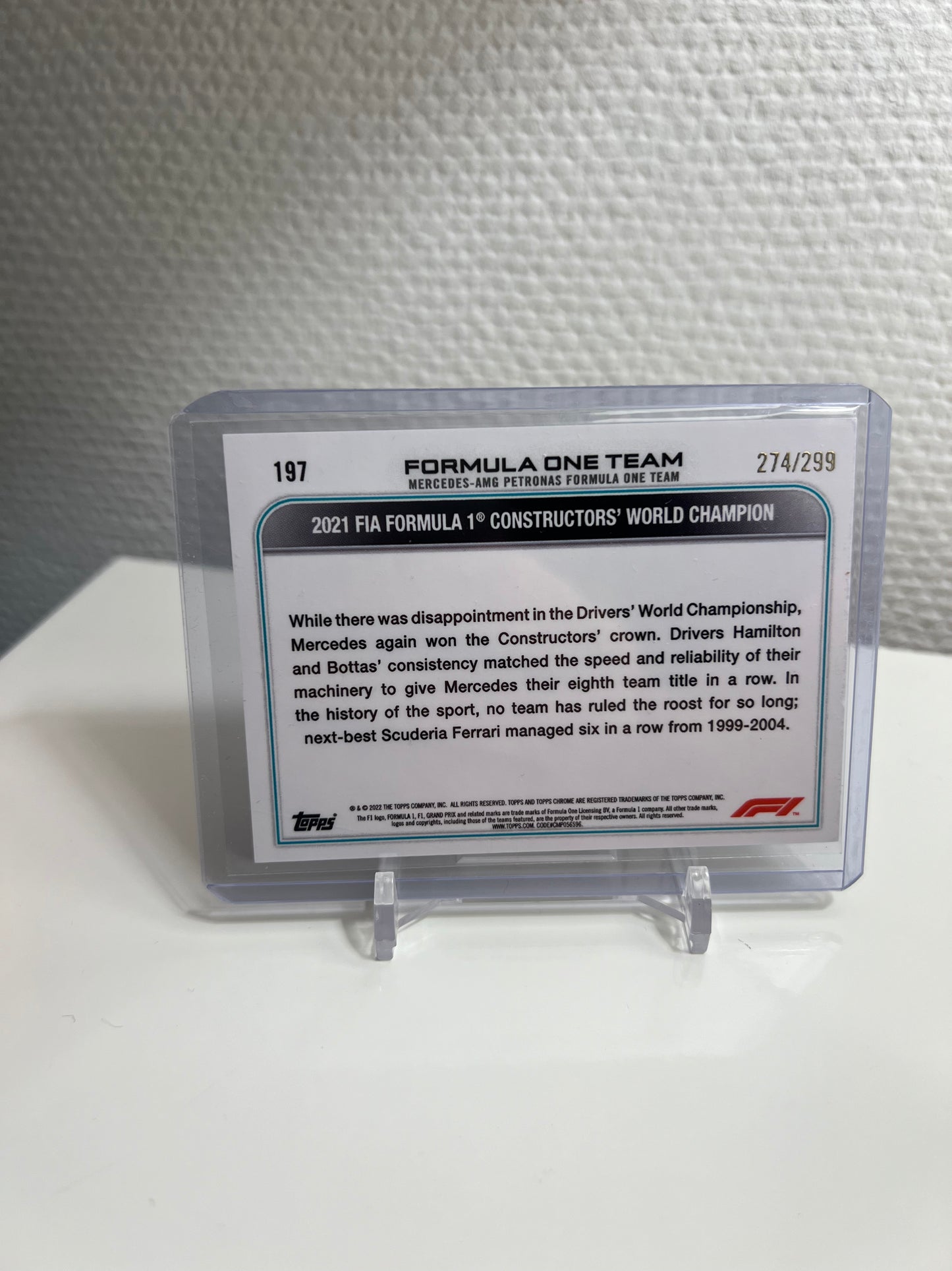 Chrome 22 - Formula One Team Award Winners Mini-Diamonds /299 - Mercedes-AMG Petronas