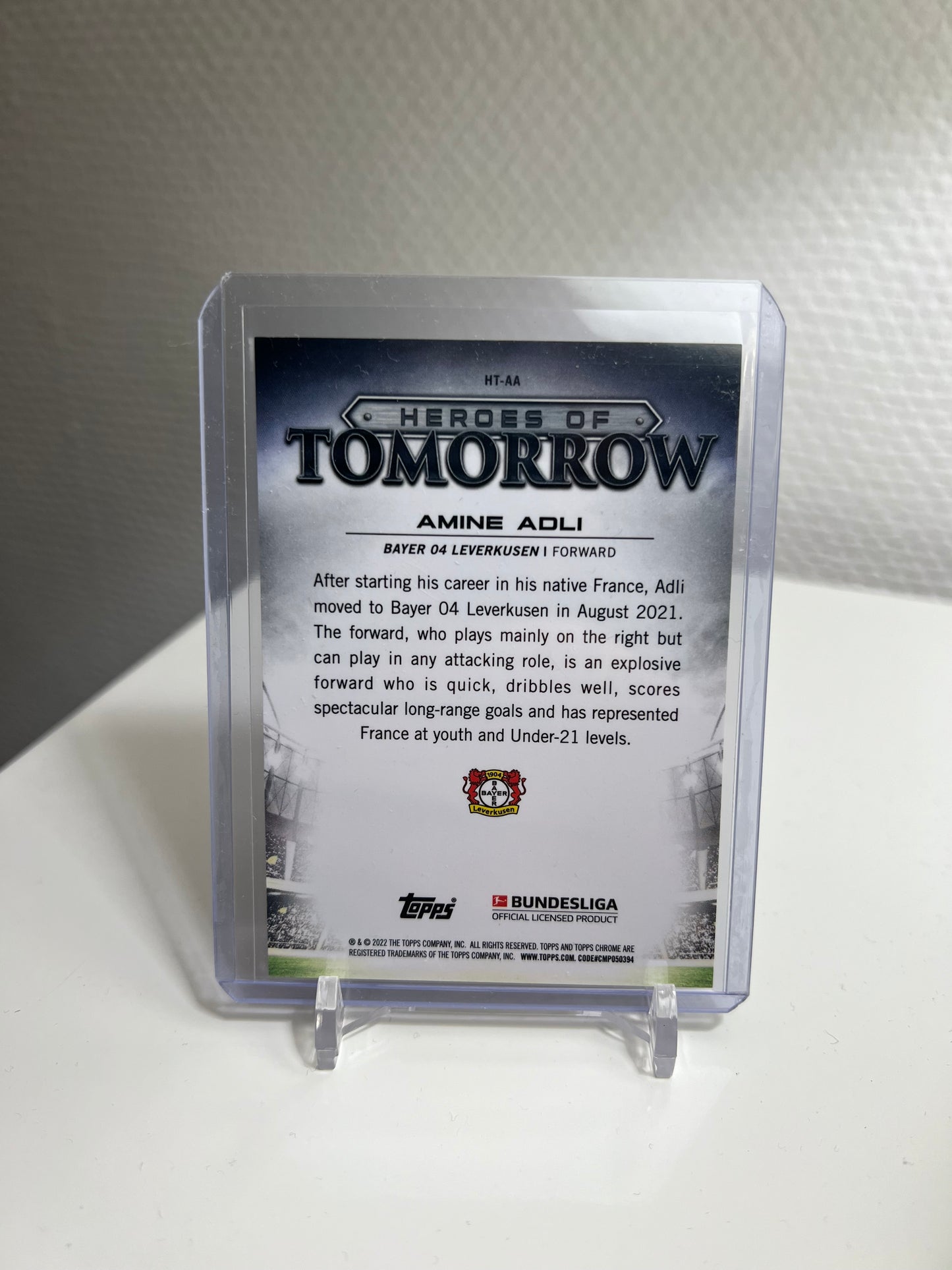 Chrome 21-22 - Amine Adli Heroes of Tomorrow RC Card - Bayer 04 Leverkusen #HT-AA