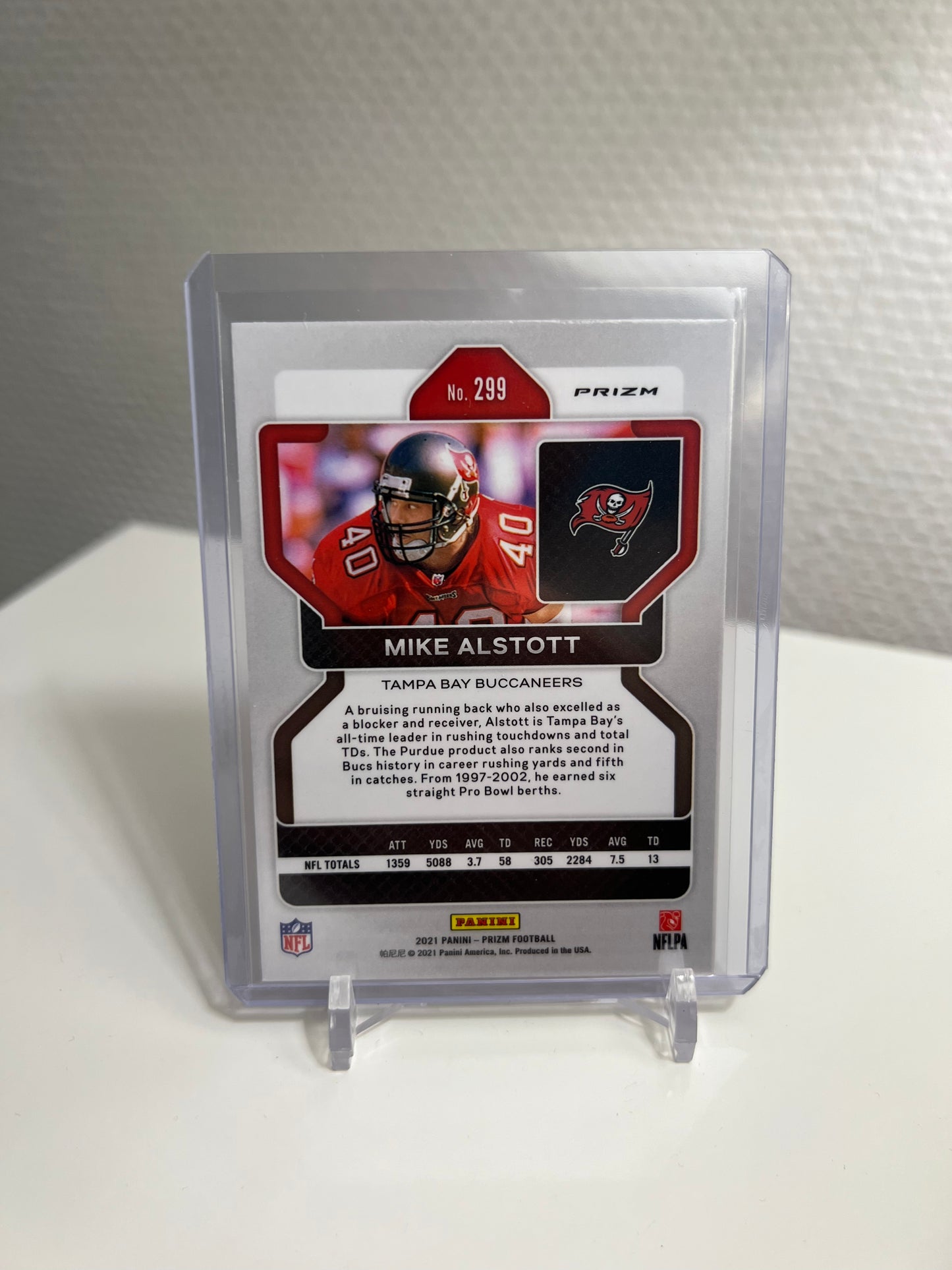 Panini Prizm 21 - Mike Alstott Tri-Color - Tampa Bay Buccaneers